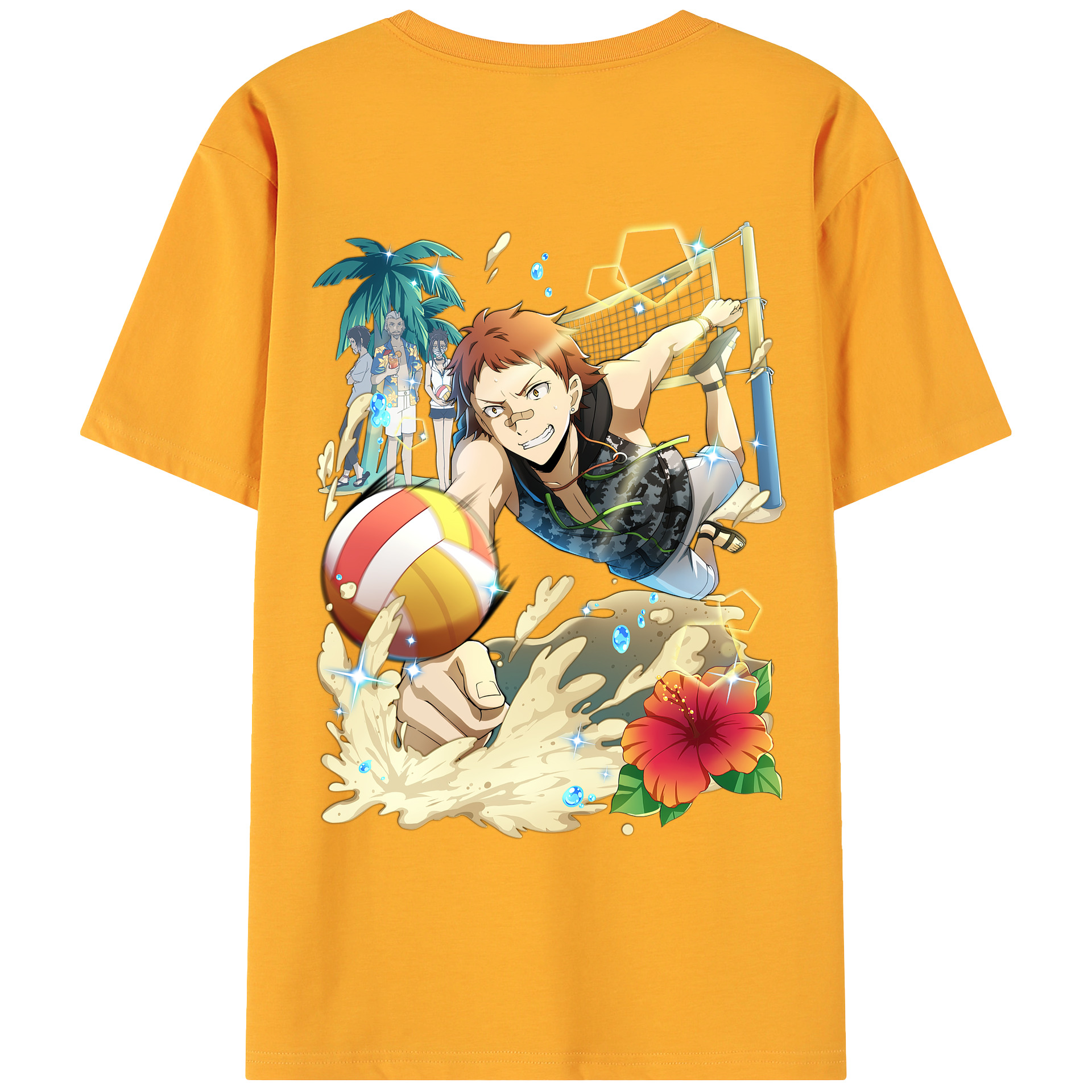 （画像用） 文豪ストレイドッグス Bungo Stray Dogs 綿100％ メンズ半袖Tシャツ（バックプリント） 通気性