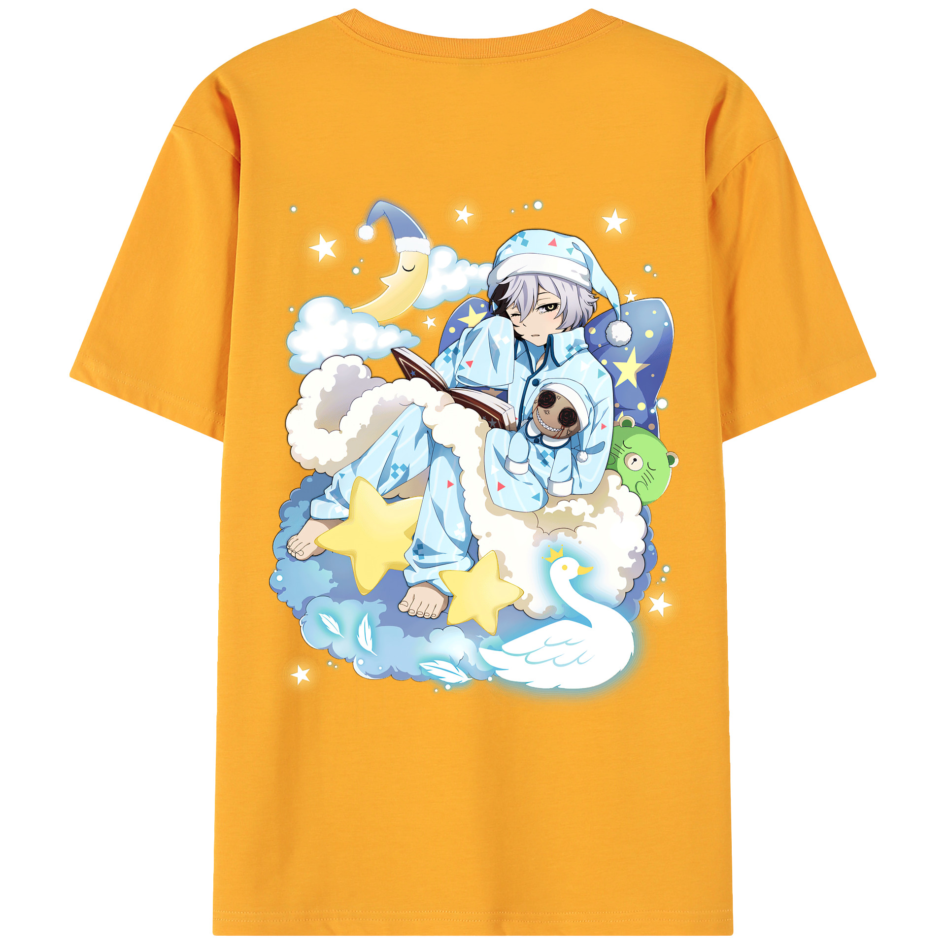 （画像用） 文豪ストレイドッグス Bungo Stray Dogs 綿100％ メンズ半袖Tシャツ（バックプリント） 通気性