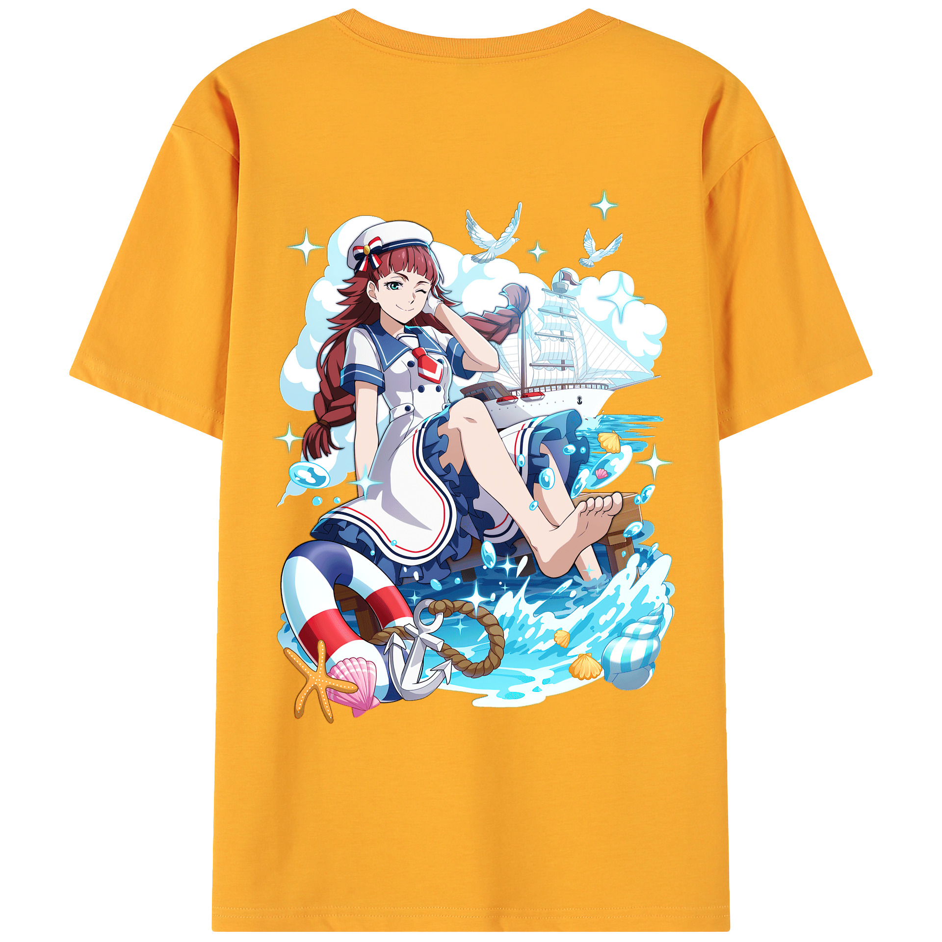 （画像用） 文豪ストレイドッグス Bungo Stray Dogs 綿100％ メンズ半袖Tシャツ（バックプリント） 通気性