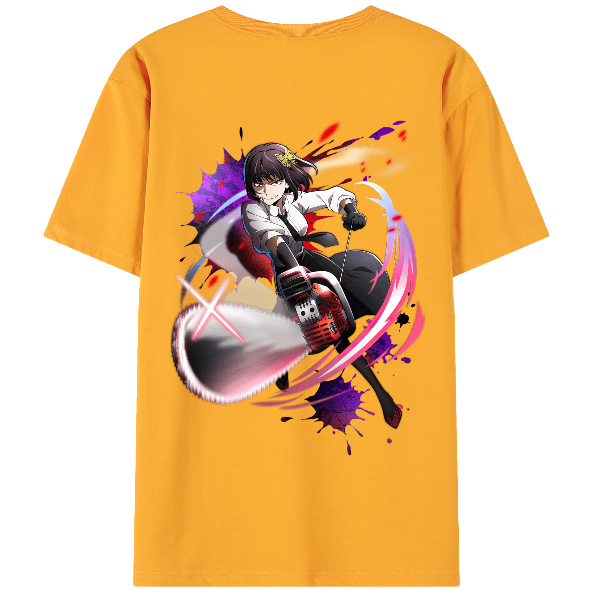 （画像用） 文豪ストレイドッグス Bungo Stray Dogs 綿100％ メンズ半袖Tシャツ（バックプリント） 通気性