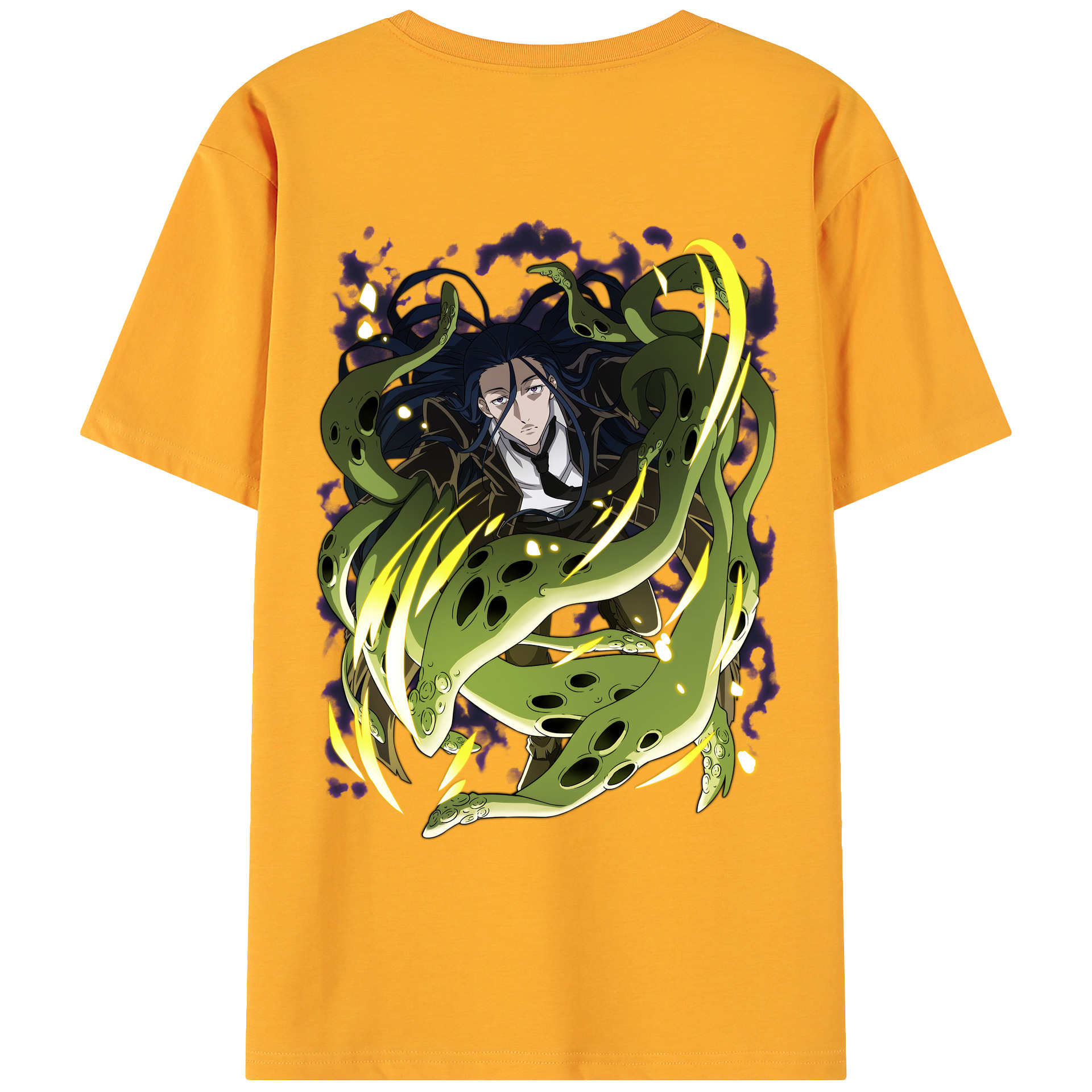 （画像用） 文豪ストレイドッグス Bungo Stray Dogs 綿100％ メンズ半袖Tシャツ（バックプリント） 通気性