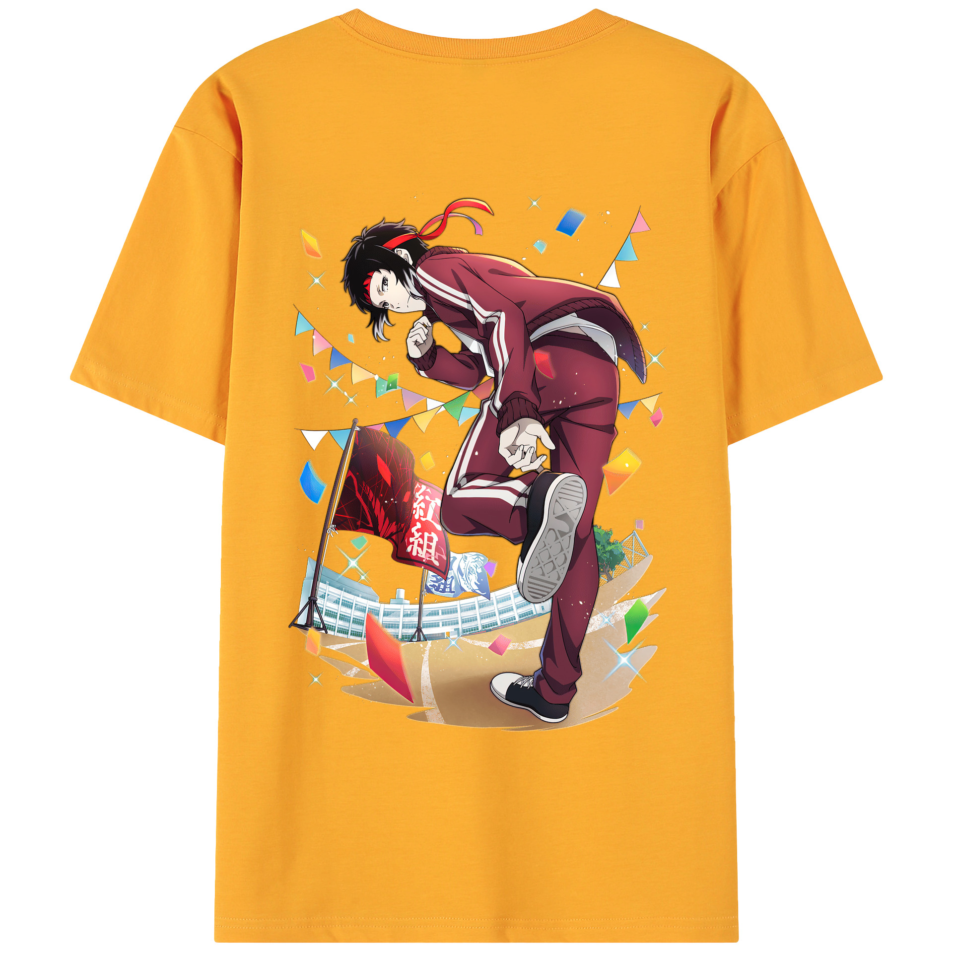 （画像用） 文豪ストレイドッグス Bungo Stray Dogs 綿100％ メンズ半袖Tシャツ（バックプリント） 通気性