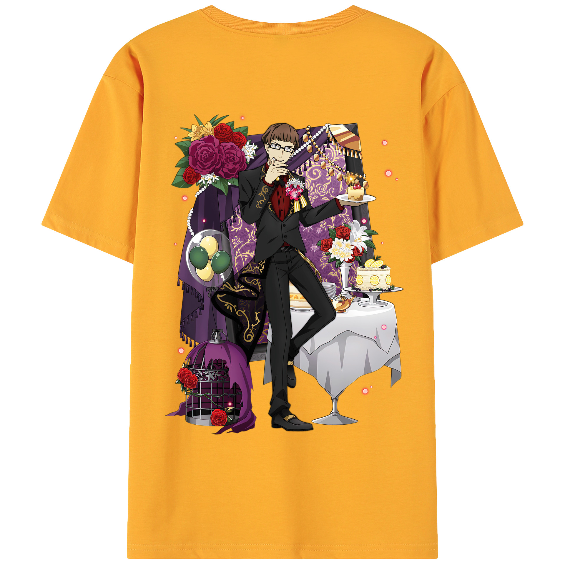 （画像用） 文豪ストレイドッグス Bungo Stray Dogs 綿100％ メンズ半袖Tシャツ（バックプリント） 通気性