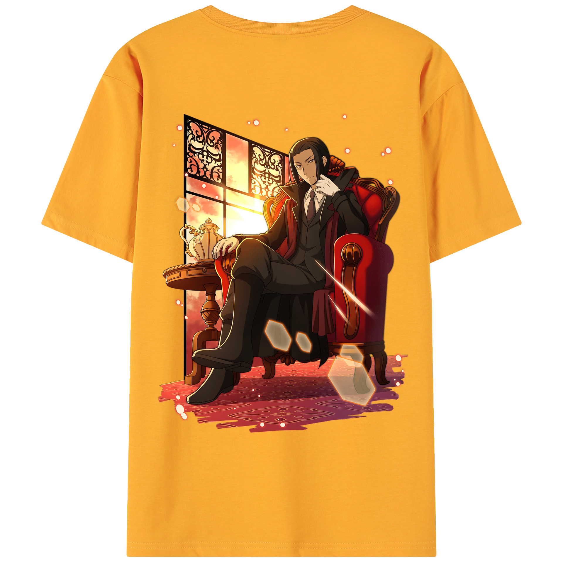 （画像用） 文豪ストレイドッグス Bungo Stray Dogs 綿100％ メンズ半袖Tシャツ（バックプリント） 通気性