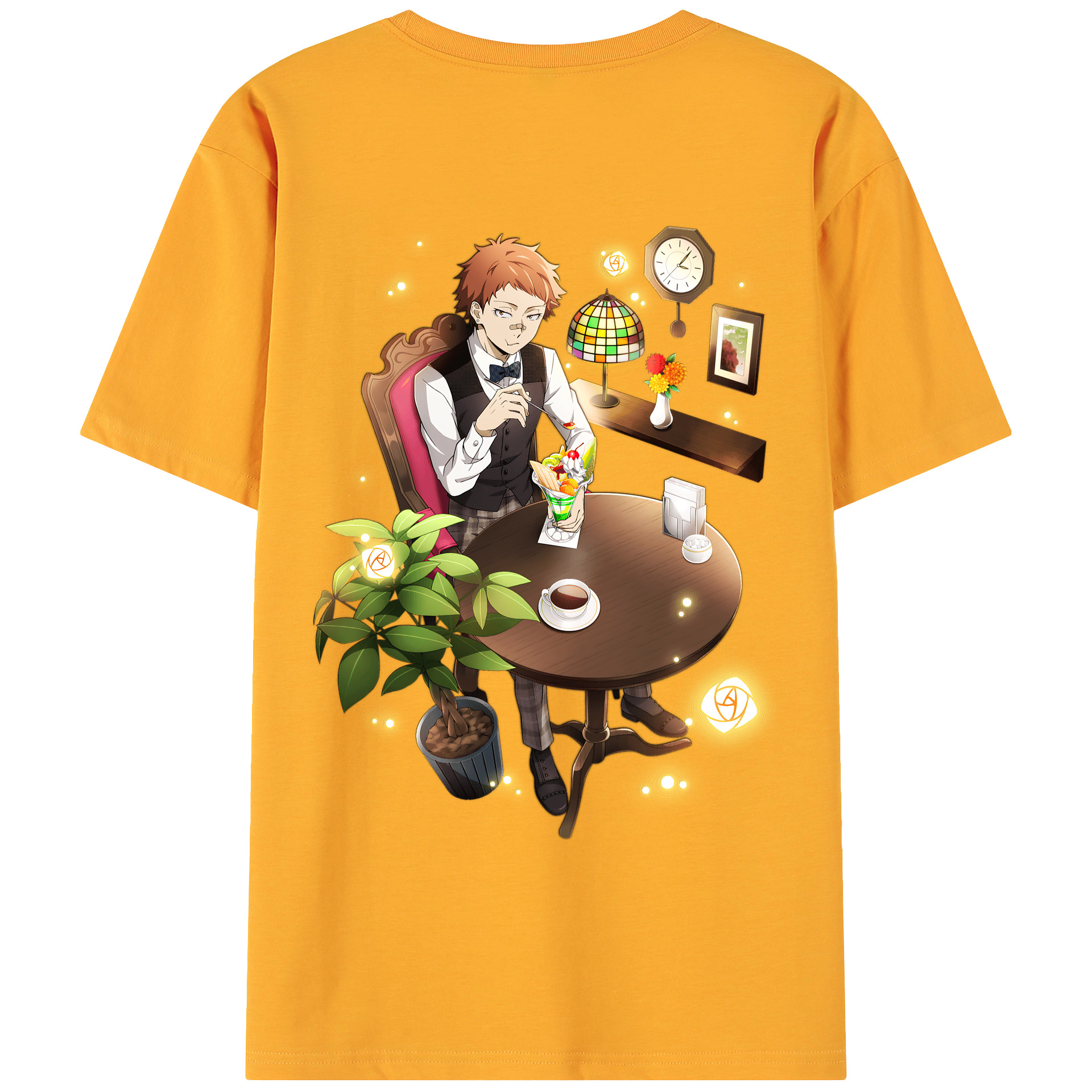 （画像用） 文豪ストレイドッグス Bungo Stray Dogs 綿100％ メンズ半袖Tシャツ（バックプリント） 通気性