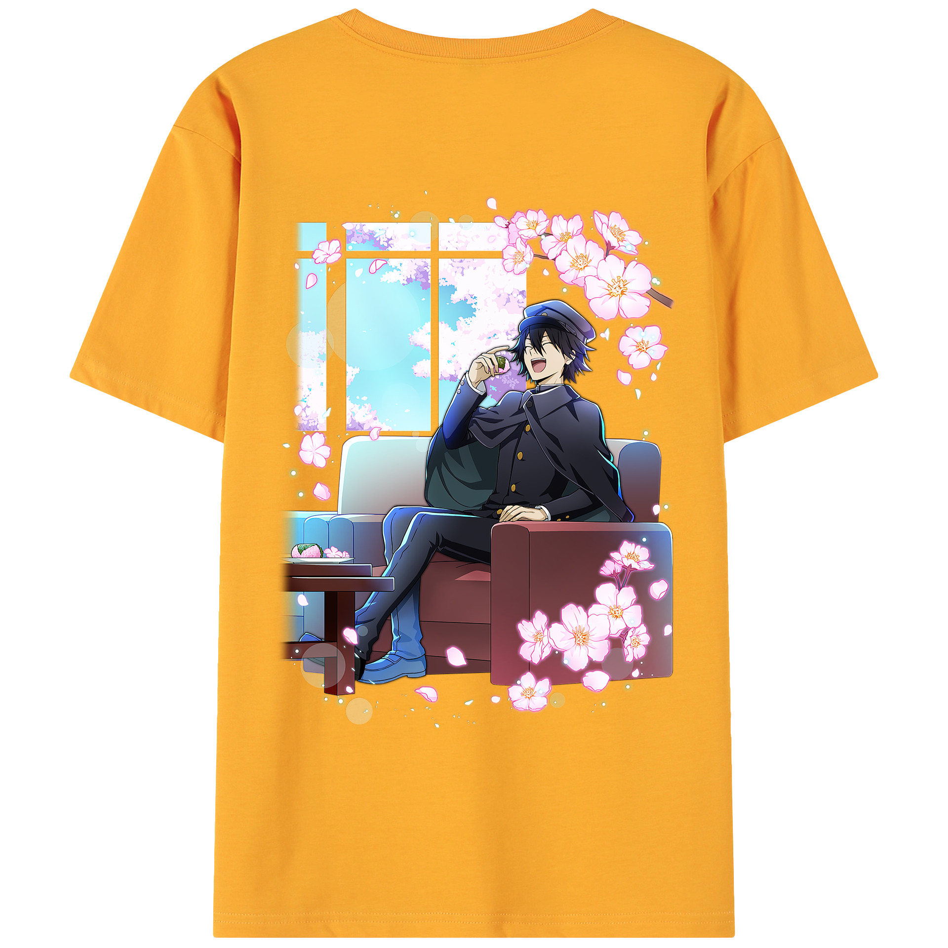 （画像用） 文豪ストレイドッグス Bungo Stray Dogs 綿100％ メンズ半袖Tシャツ（バックプリント） 通気性