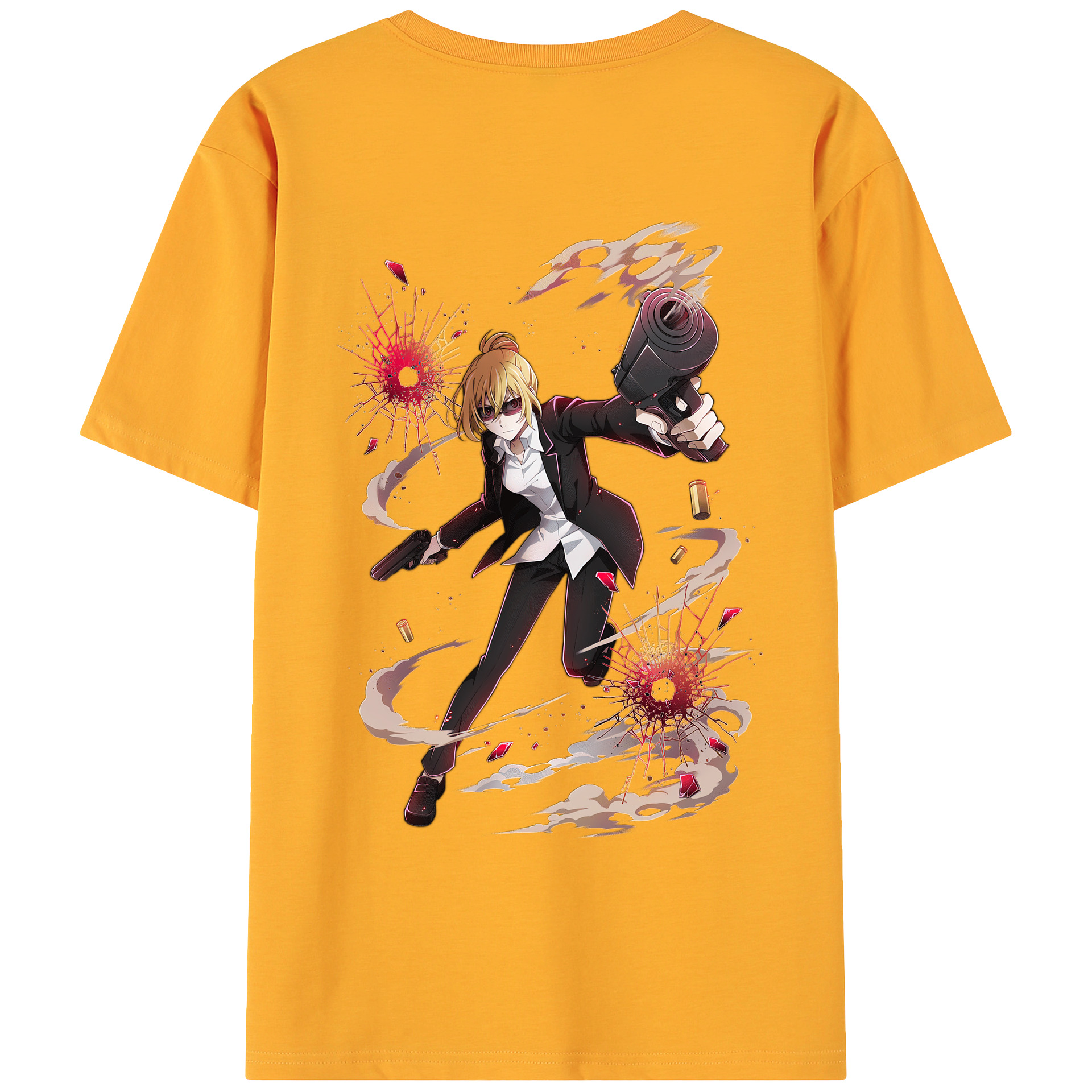 （画像用） 文豪ストレイドッグス Bungo Stray Dogs 綿100％ メンズ半袖Tシャツ（バックプリント） 通気性