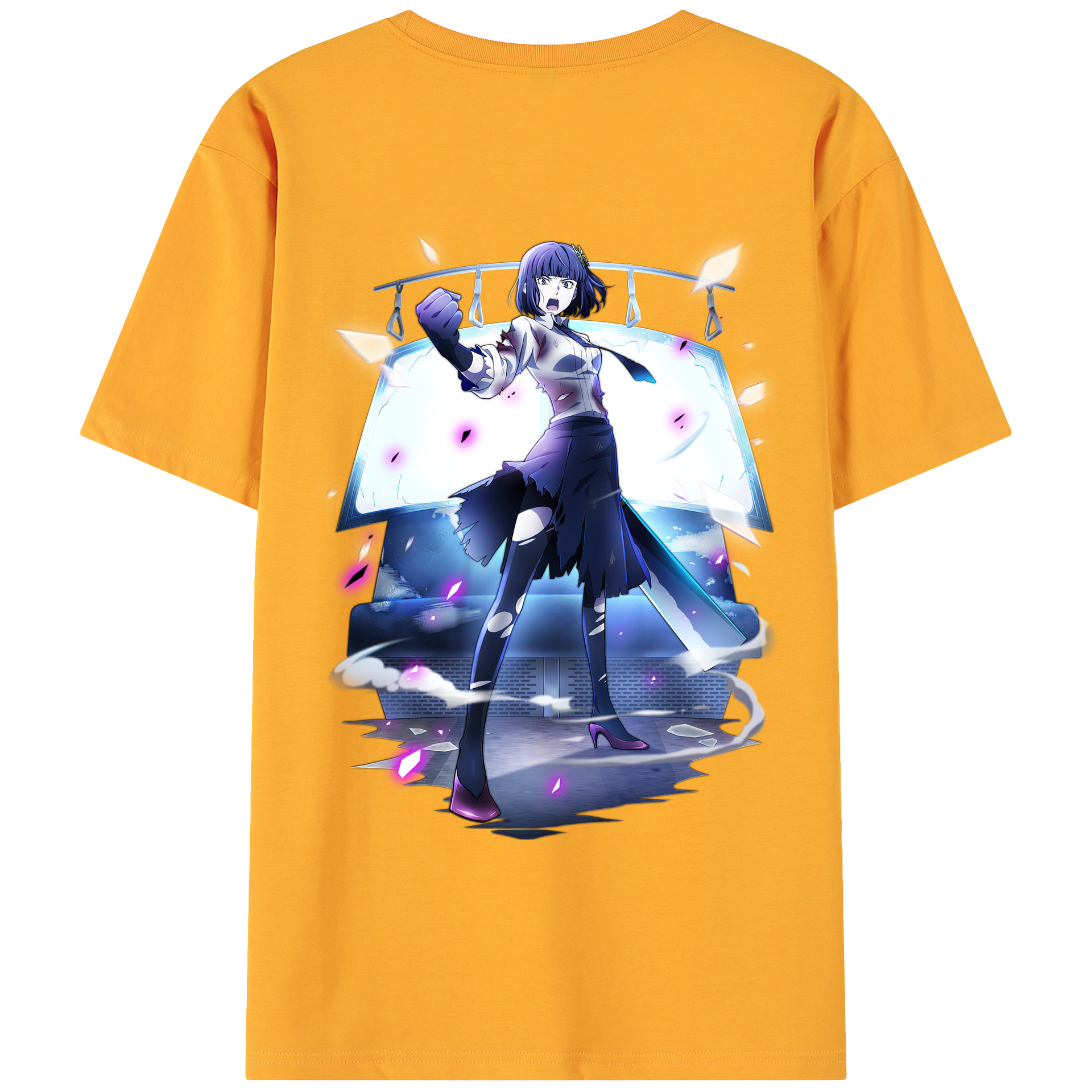 （画像用） 文豪ストレイドッグス Bungo Stray Dogs 綿100％ メンズ半袖Tシャツ（バックプリント） 通気性