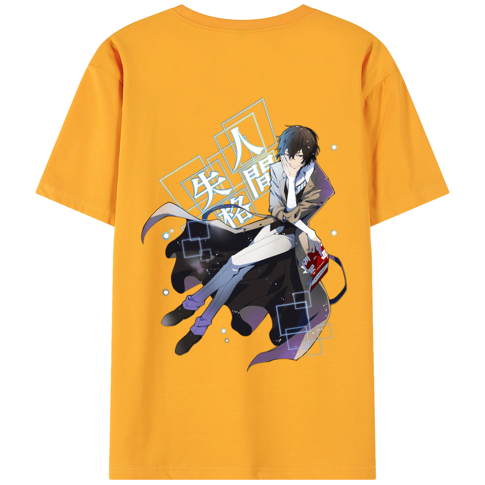 （画像用） 文豪ストレイドッグス Bungo Stray Dogs 綿100％ メンズ半袖Tシャツ（バックプリント） 通気性