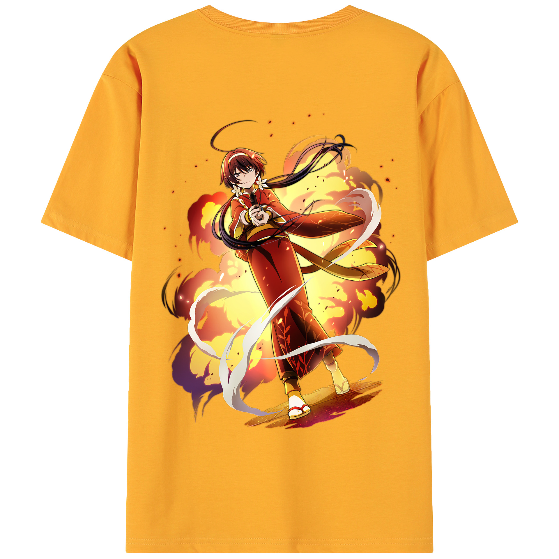 （画像用） 文豪ストレイドッグス Bungo Stray Dogs 綿100％ メンズ半袖Tシャツ（バックプリント） 通気性