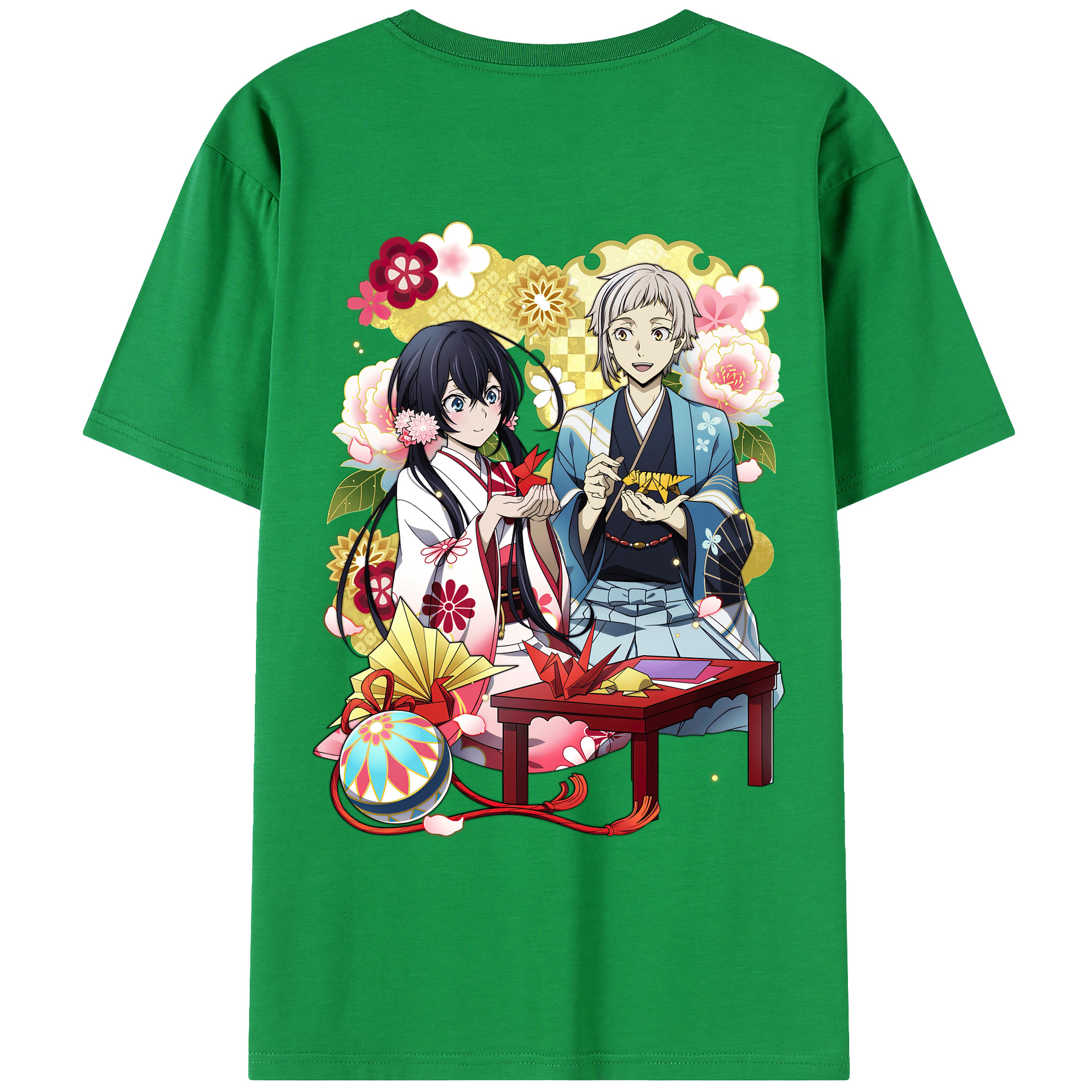 （画像用） 文豪ストレイドッグス Bungo Stray Dogs 綿100％ メンズ半袖Tシャツ（バックプリント） 通気性