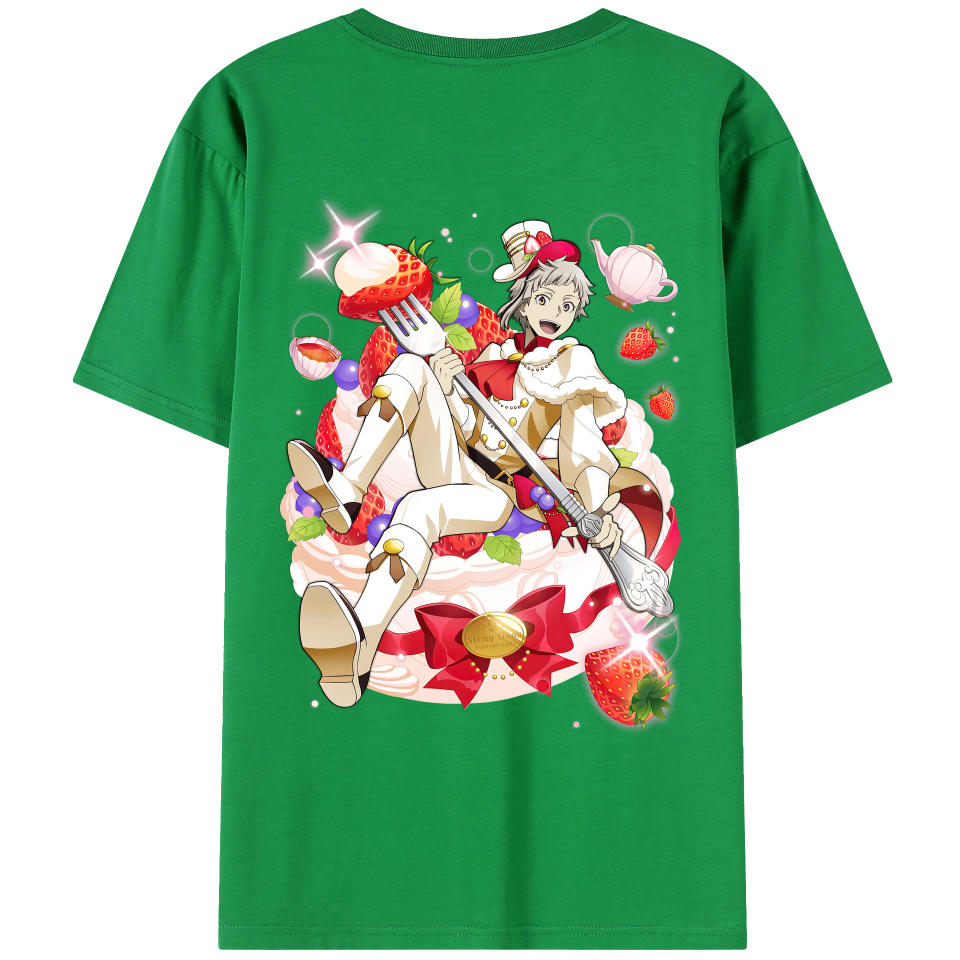 （画像用） 文豪ストレイドッグス Bungo Stray Dogs 綿100％ メンズ半袖Tシャツ（バックプリント） 通気性
