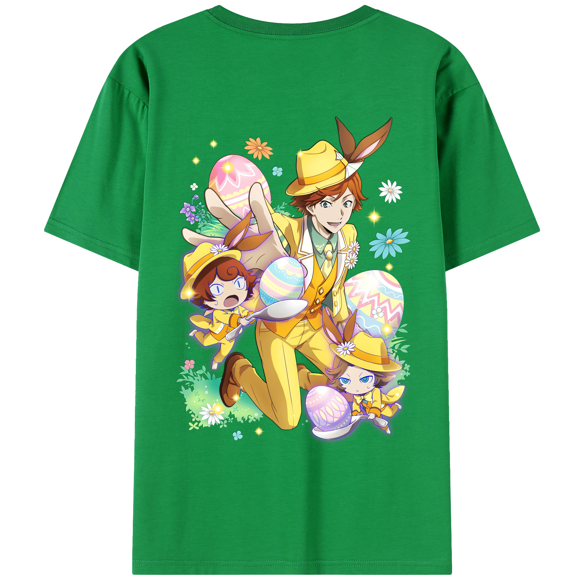 （画像用） 文豪ストレイドッグス Bungo Stray Dogs 綿100％ メンズ半袖Tシャツ（バックプリント） 通気性