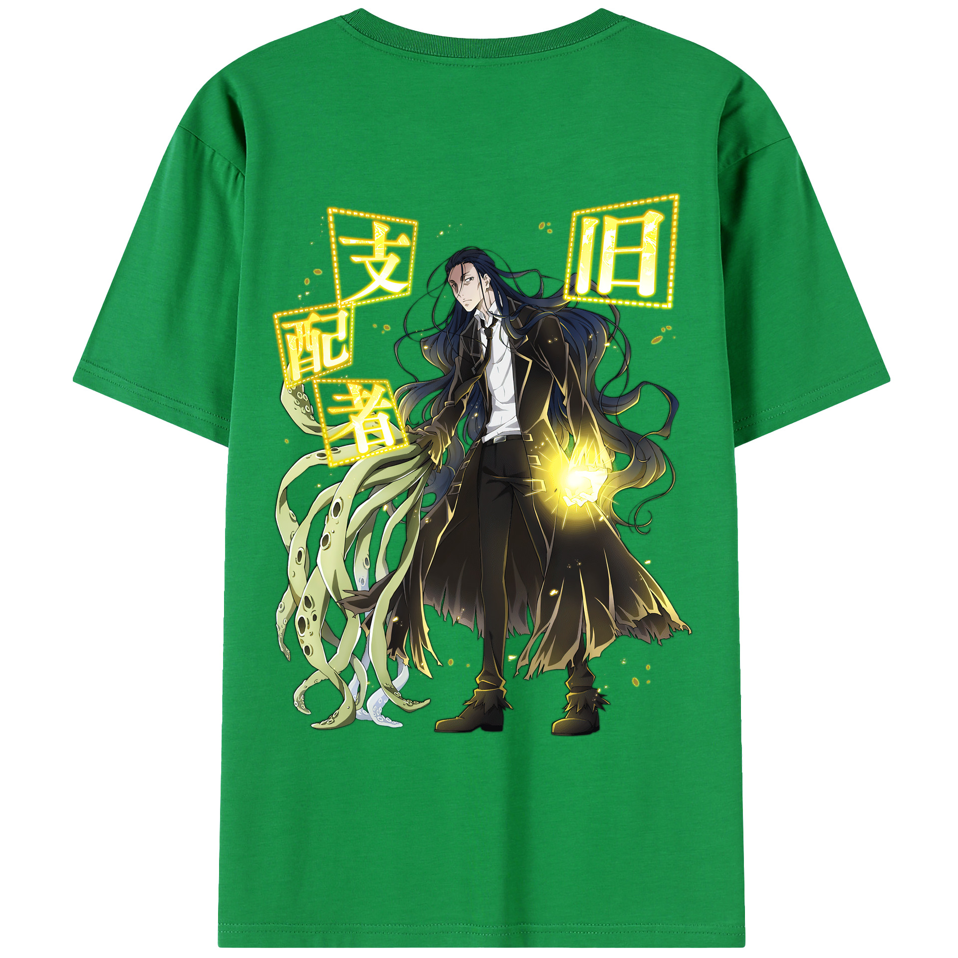 （画像用） 文豪ストレイドッグス Bungo Stray Dogs 綿100％ メンズ半袖Tシャツ（バックプリント） 通気性