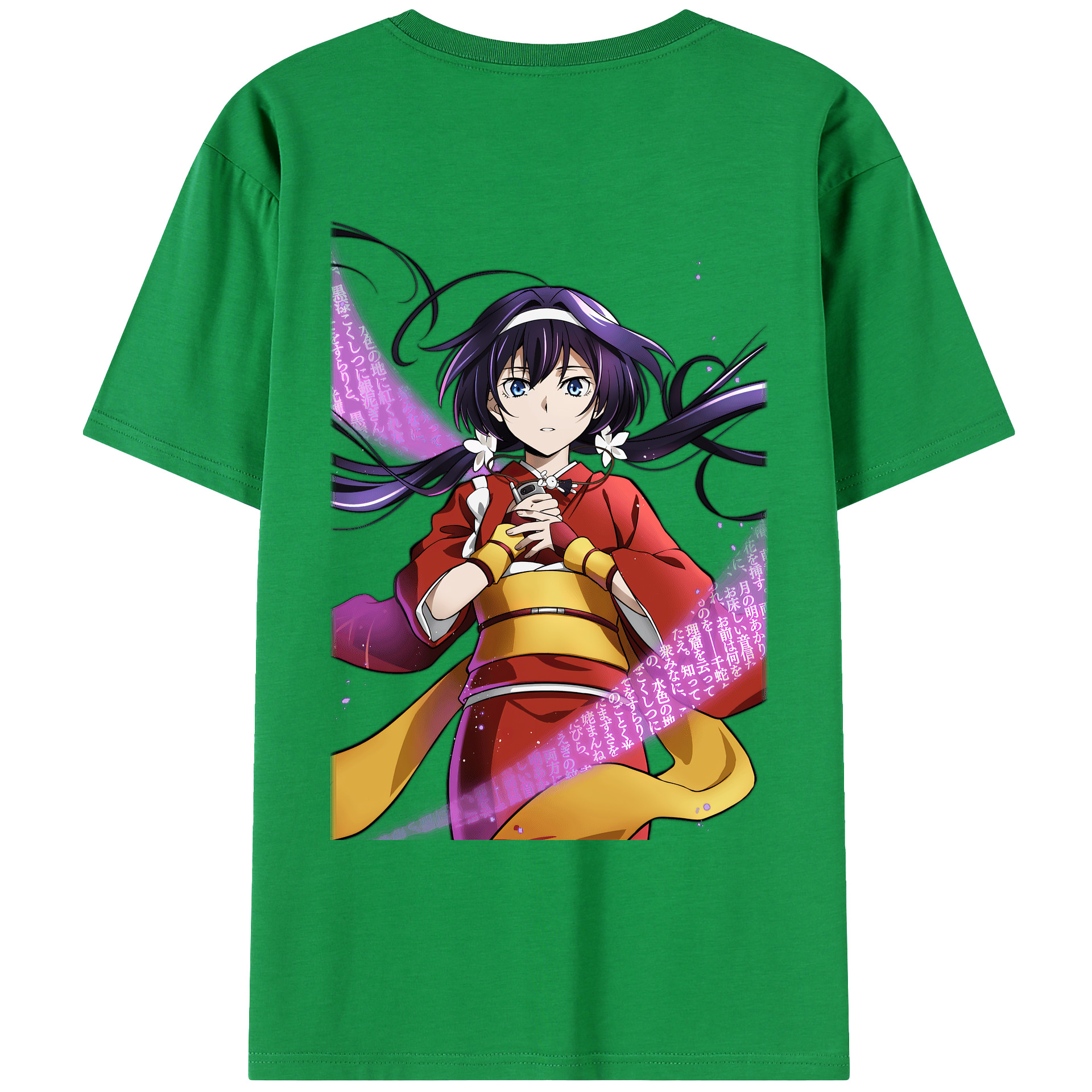（画像用） 文豪ストレイドッグス Bungo Stray Dogs 綿100％ メンズ半袖Tシャツ（バックプリント） 通気性