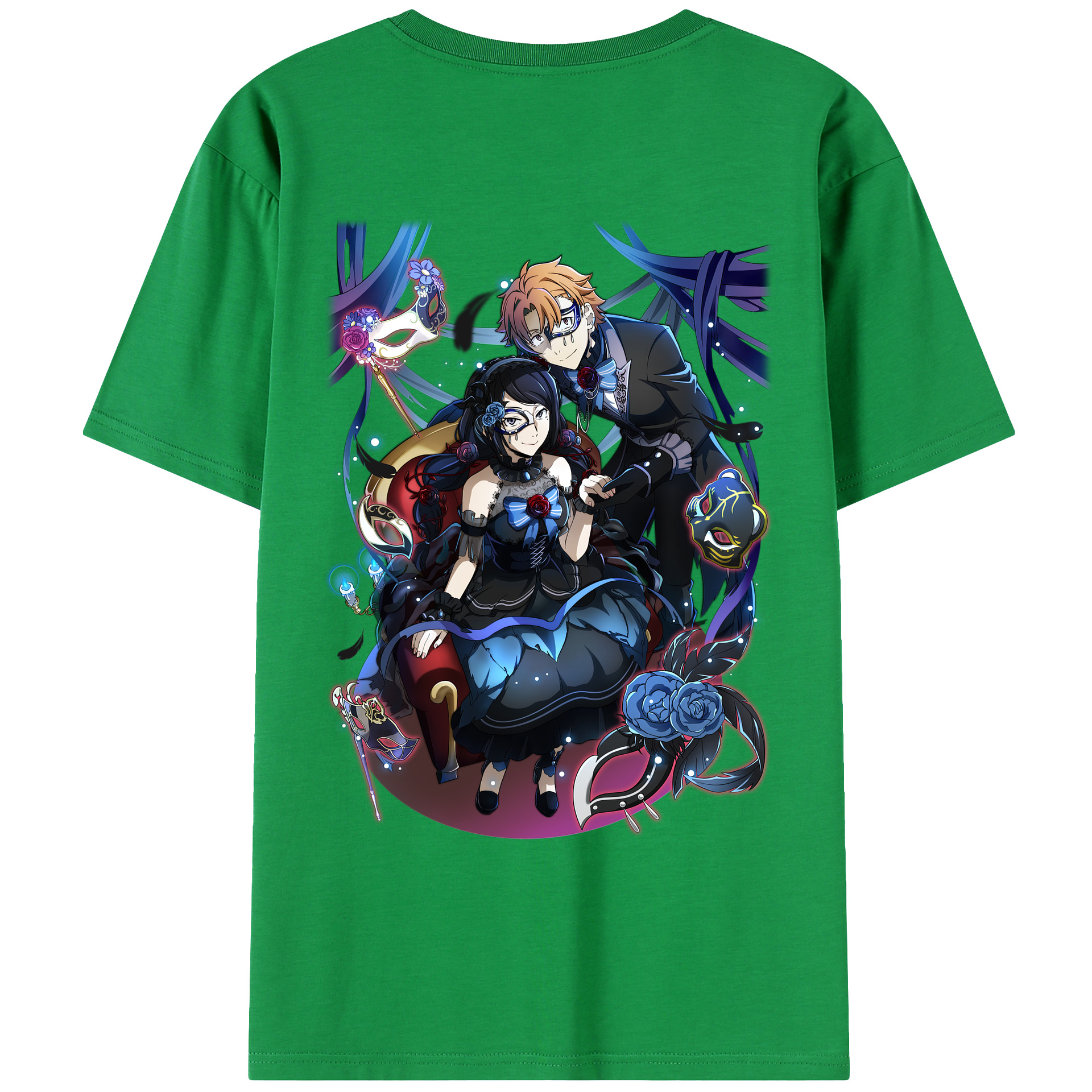 （画像用） 文豪ストレイドッグス Bungo Stray Dogs 綿100％ メンズ半袖Tシャツ（バックプリント） 通気性
