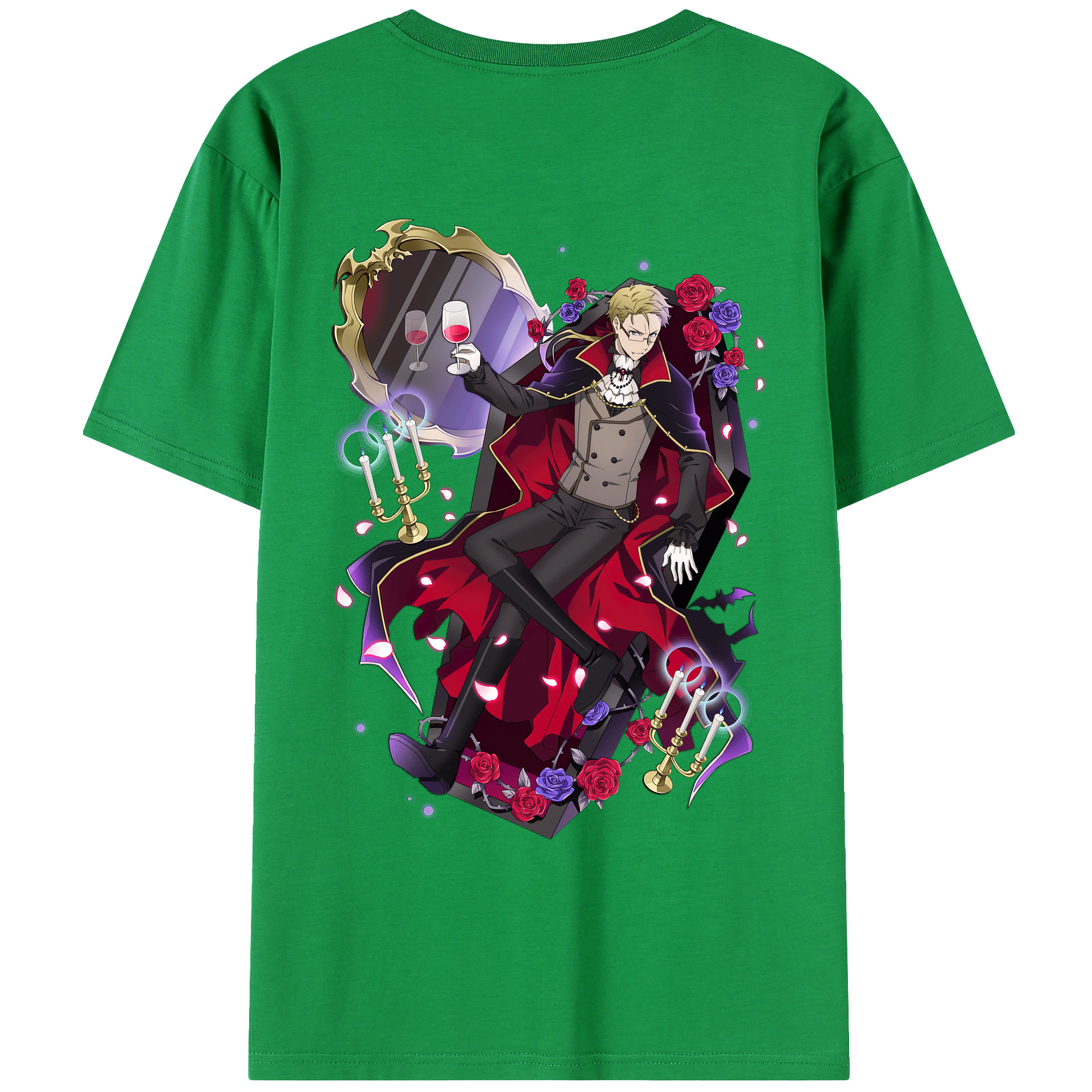 （画像用） 文豪ストレイドッグス Bungo Stray Dogs 綿100％ メンズ半袖Tシャツ（バックプリント） 通気性