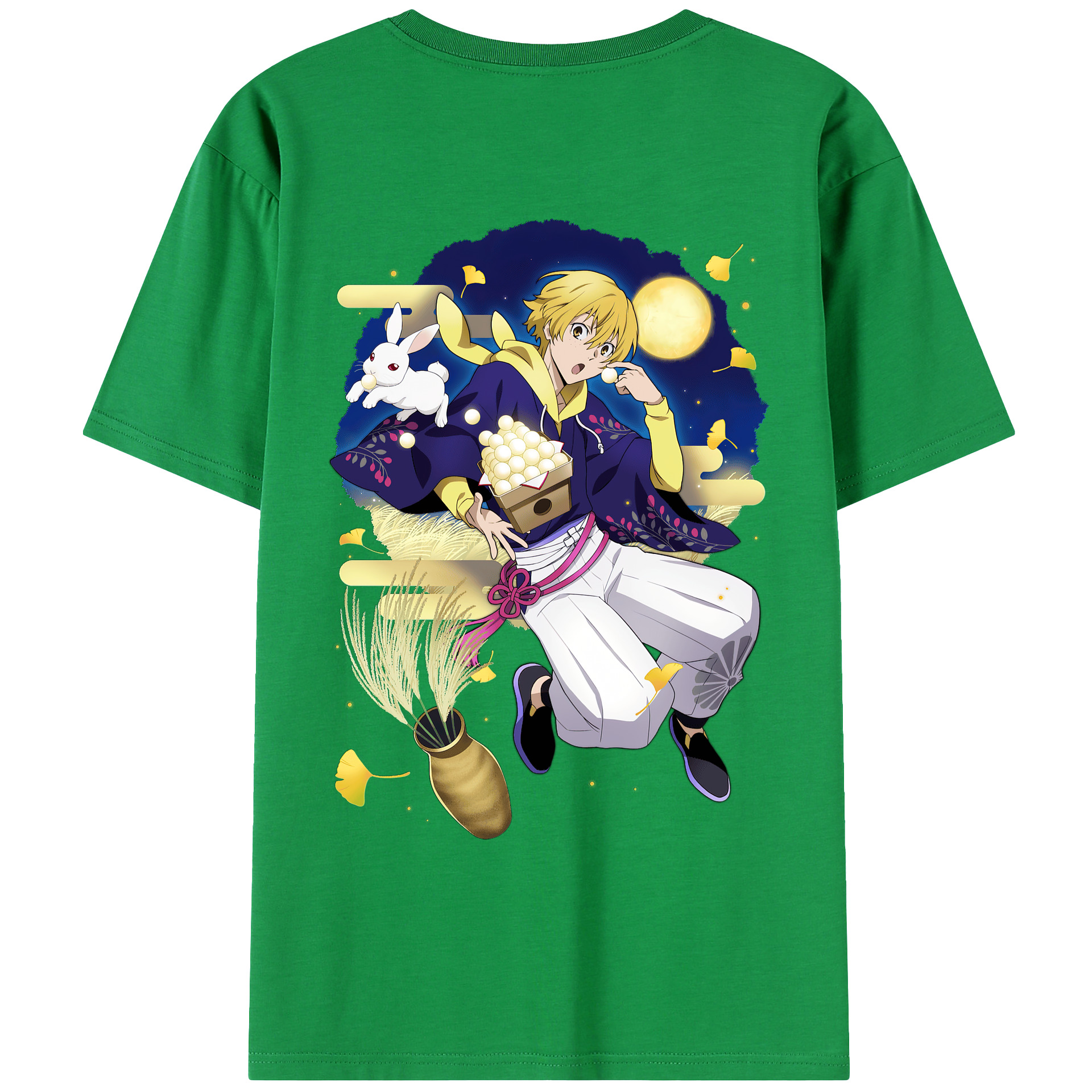 （画像用） 文豪ストレイドッグス Bungo Stray Dogs 綿100％ メンズ半袖Tシャツ（バックプリント） 通気性