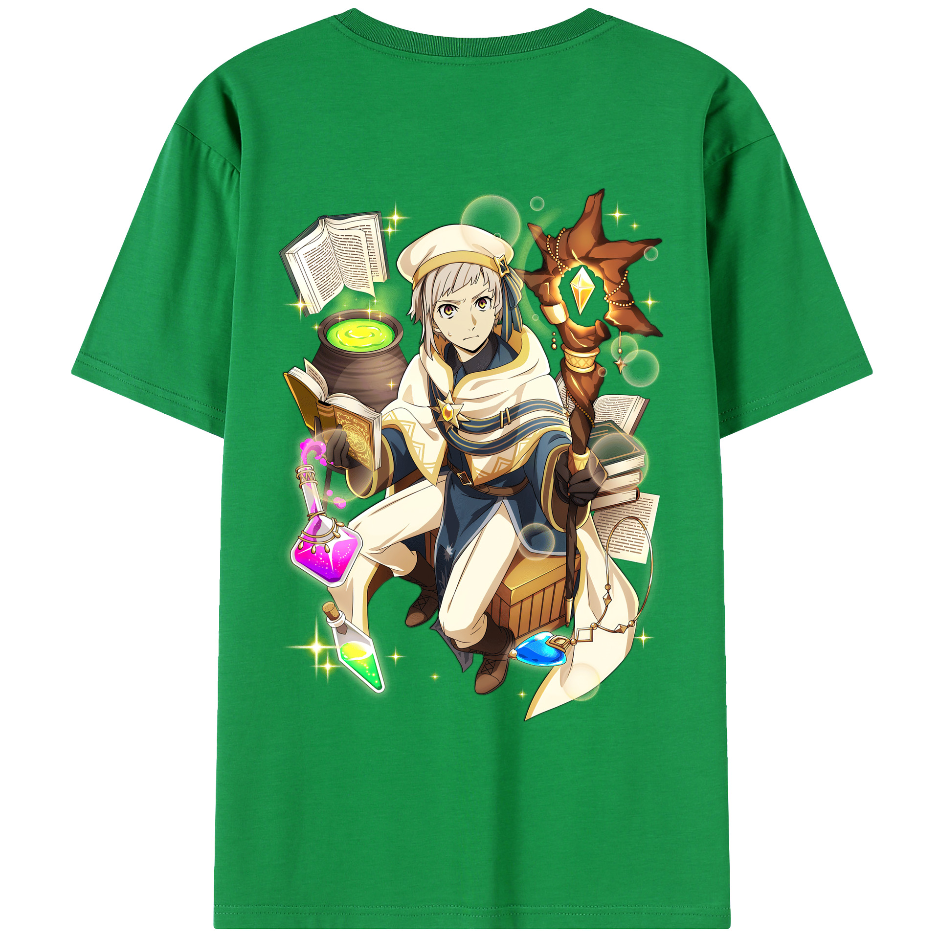 （画像用） 文豪ストレイドッグス Bungo Stray Dogs 綿100％ メンズ半袖Tシャツ（バックプリント） 通気性