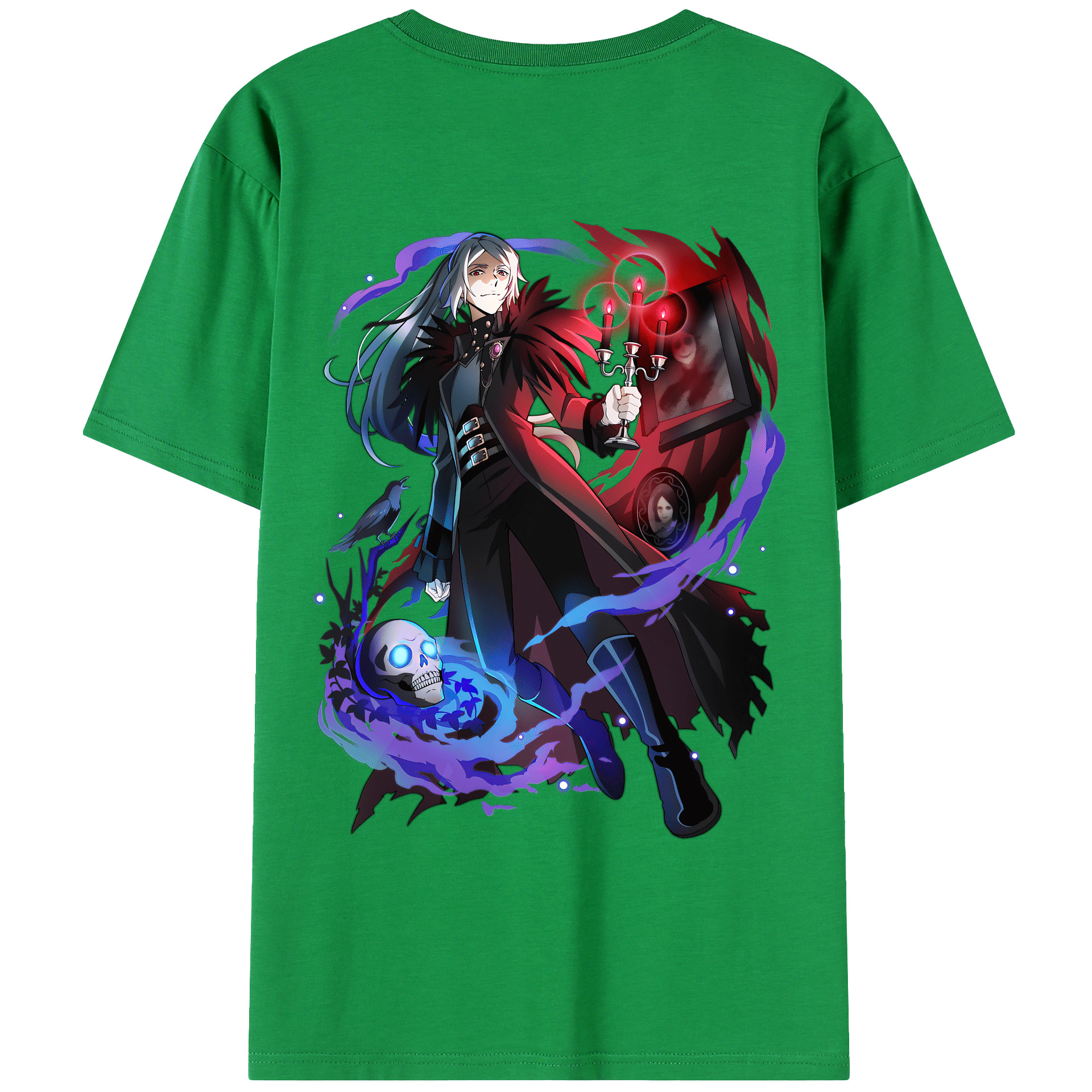 （画像用） 文豪ストレイドッグス Bungo Stray Dogs 綿100％ メンズ半袖Tシャツ（バックプリント） 通気性