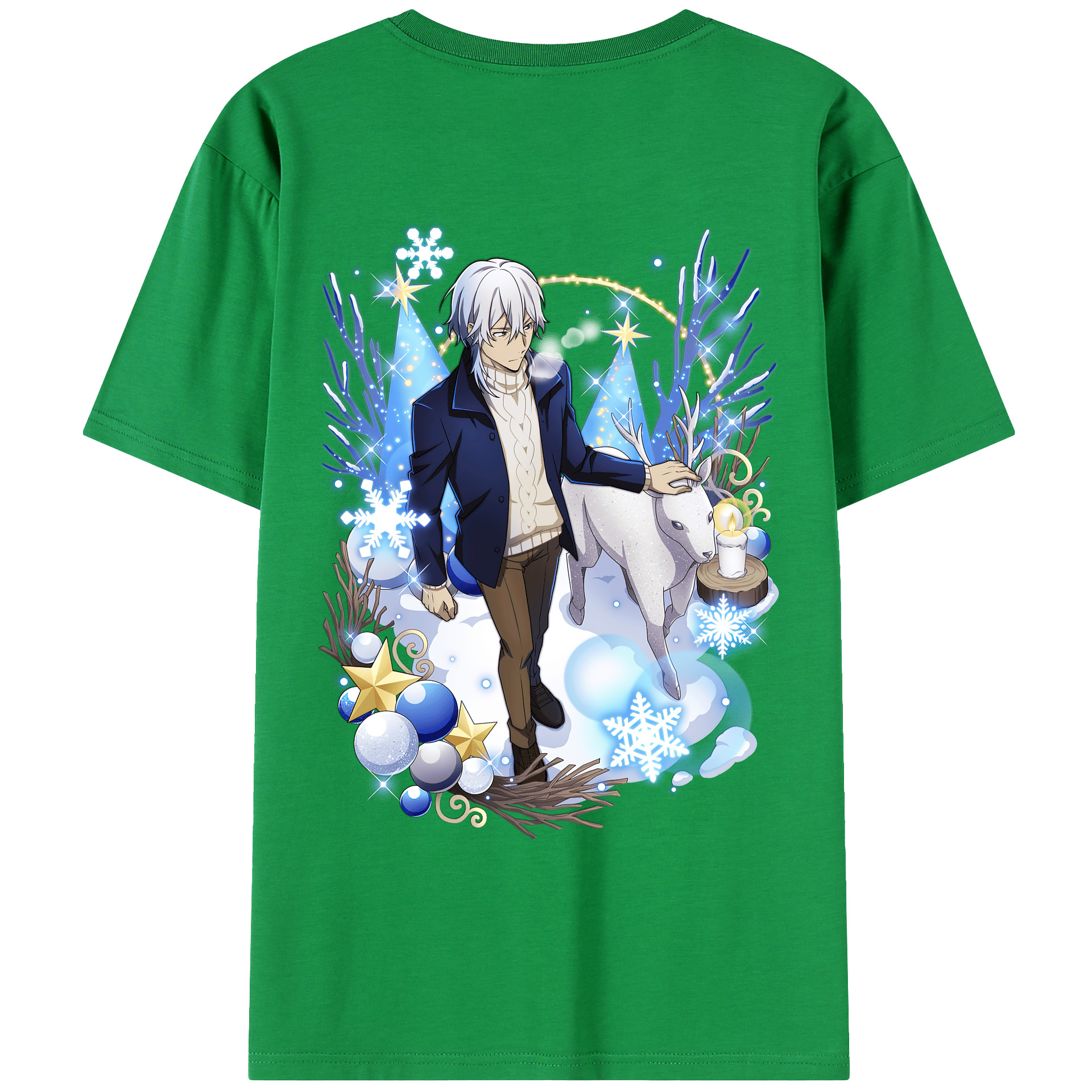 （画像用） 文豪ストレイドッグス Bungo Stray Dogs 綿100％ メンズ半袖Tシャツ（バックプリント） 通気性