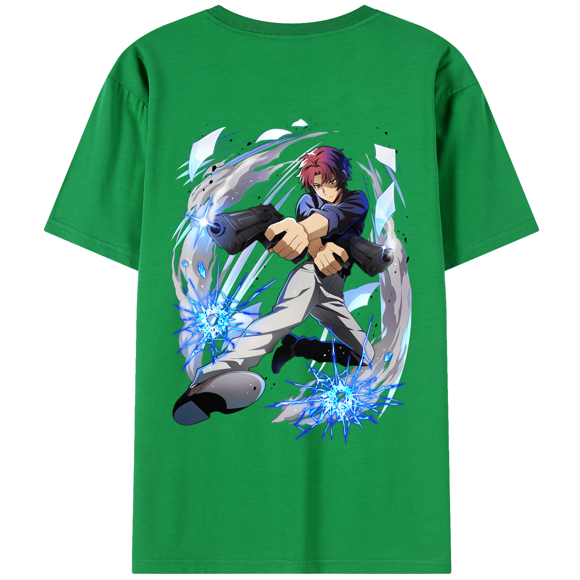 （画像用） 文豪ストレイドッグス Bungo Stray Dogs 綿100％ メンズ半袖Tシャツ（バックプリント） 通気性
