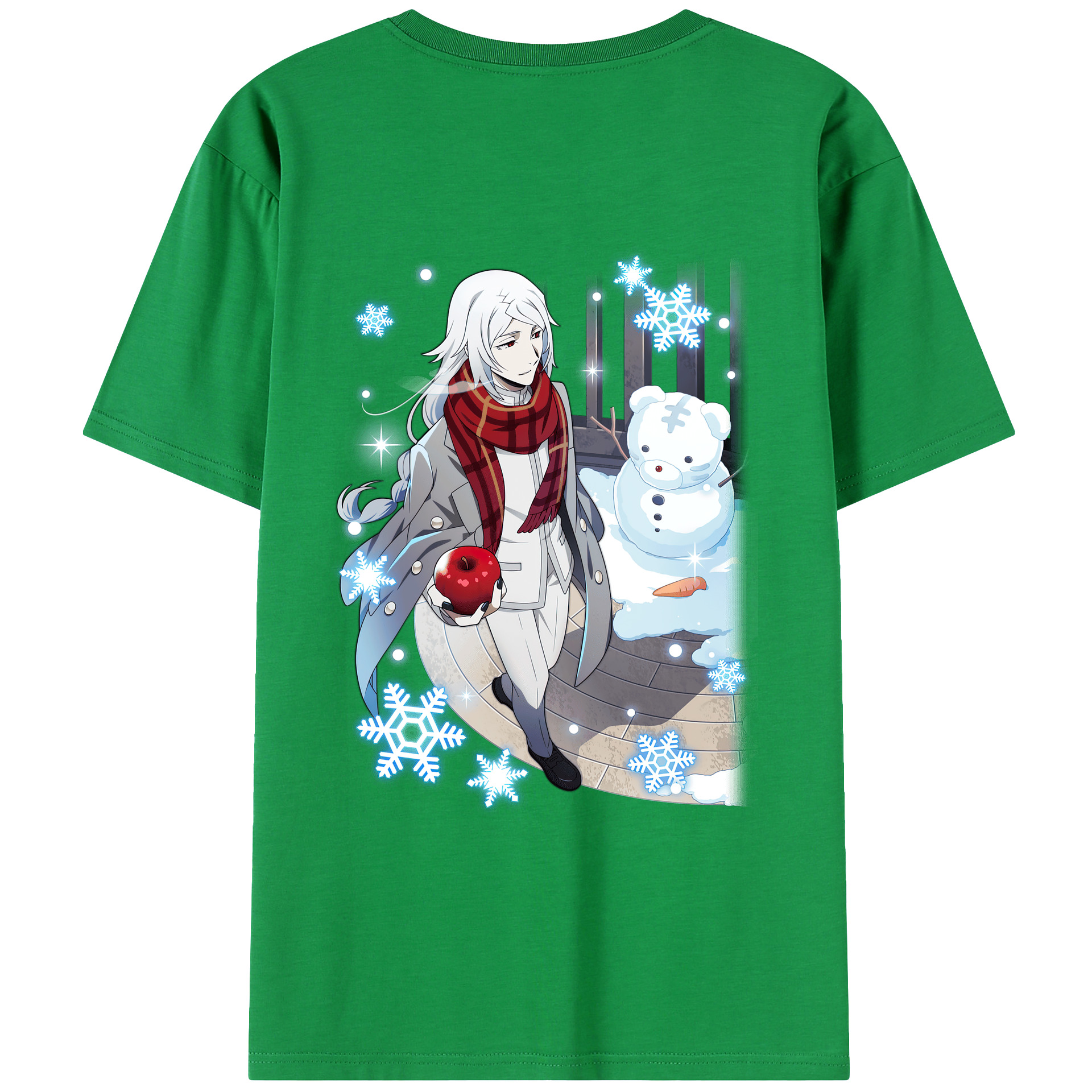 （画像用） 文豪ストレイドッグス Bungo Stray Dogs 綿100％ メンズ半袖Tシャツ（バックプリント） 通気性