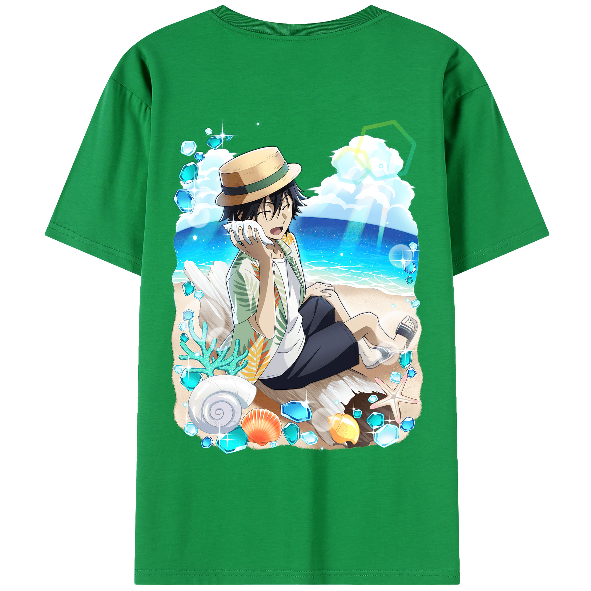 （画像用） 文豪ストレイドッグス Bungo Stray Dogs 綿100％ メンズ半袖Tシャツ（バックプリント） 通気性