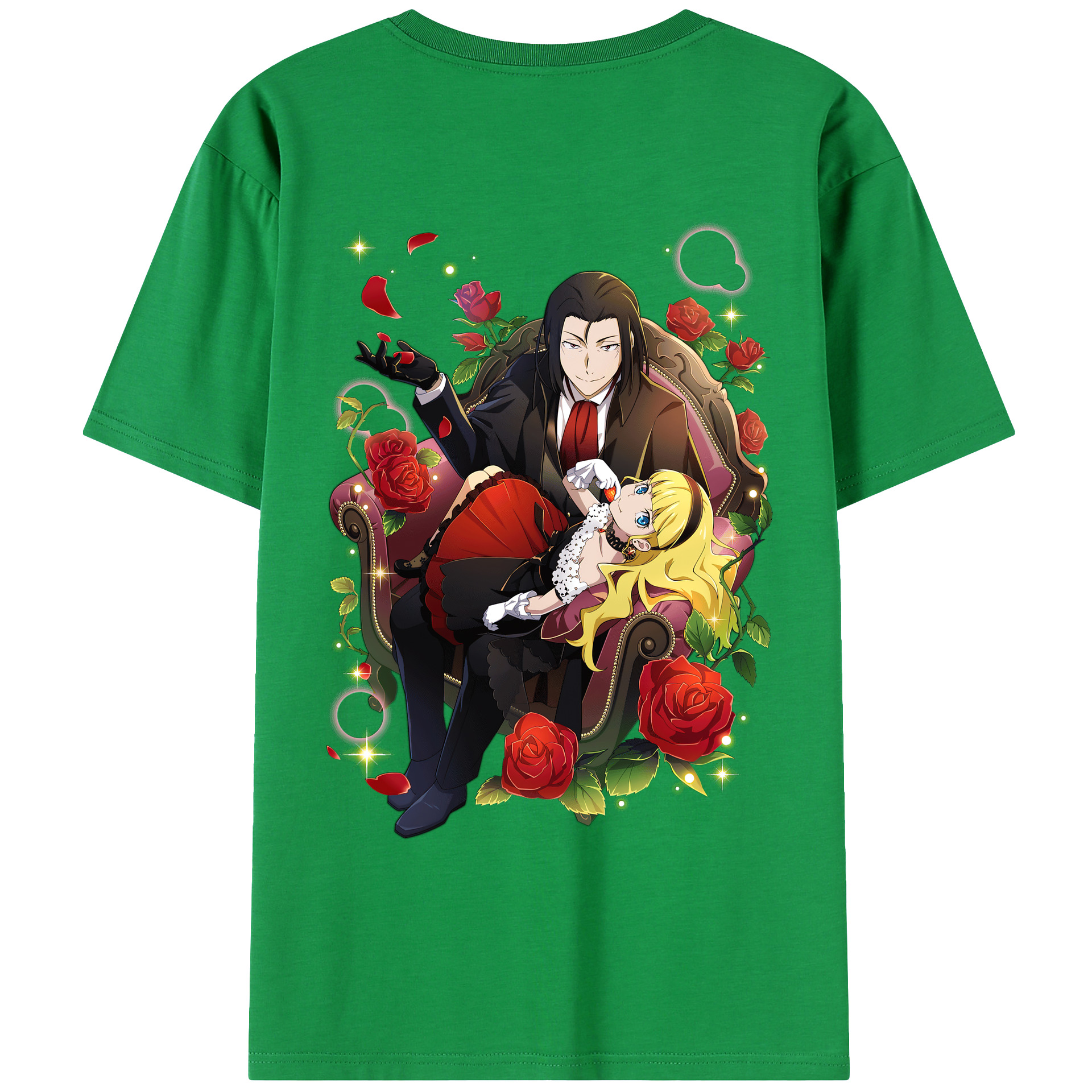（画像用） 文豪ストレイドッグス Bungo Stray Dogs 綿100％ メンズ半袖Tシャツ（バックプリント） 通気性