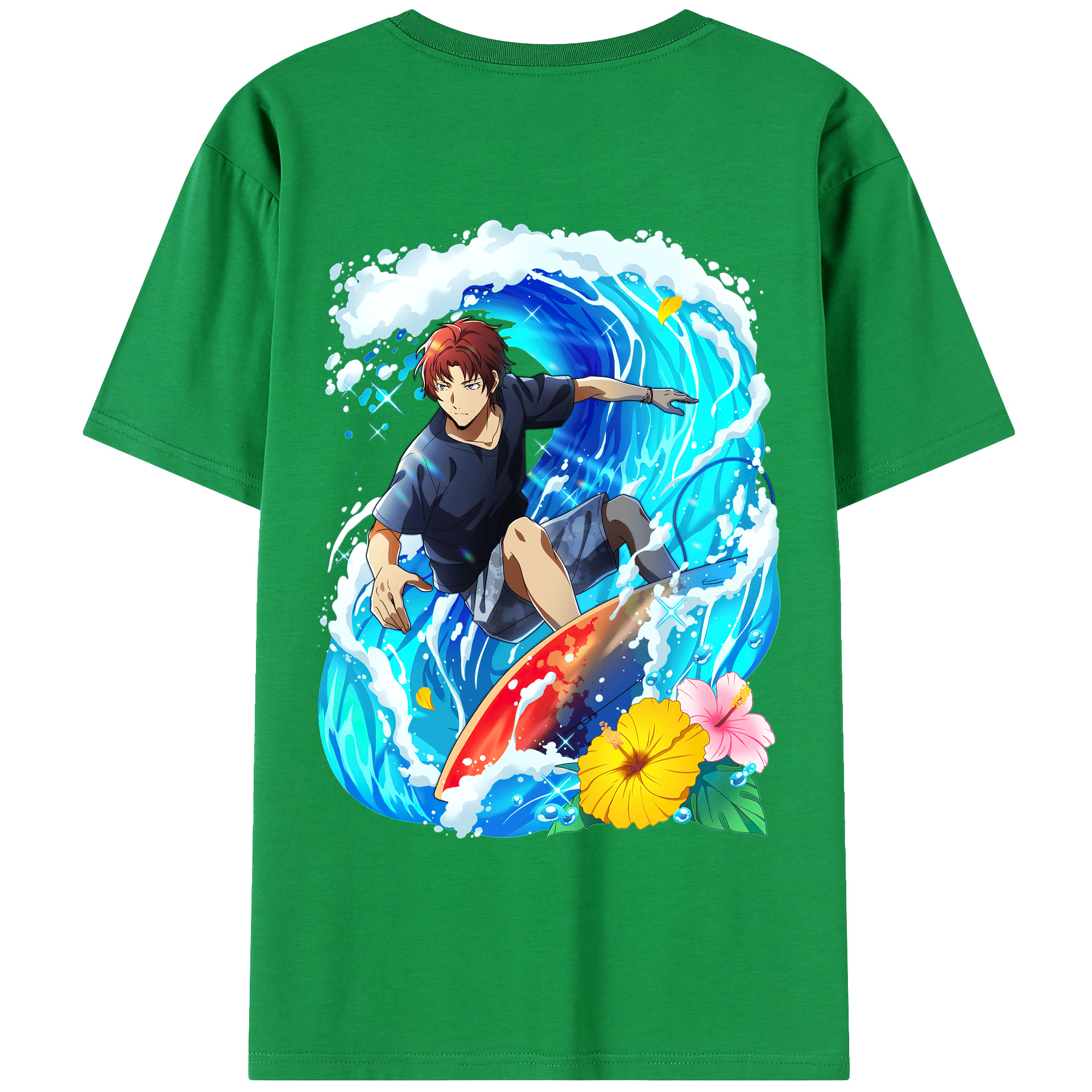 （画像用） 文豪ストレイドッグス Bungo Stray Dogs 綿100％ メンズ半袖Tシャツ（バックプリント） 通気性