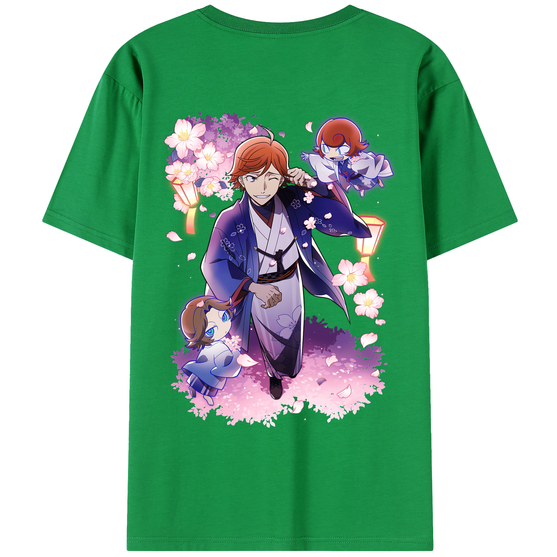 （画像用） 文豪ストレイドッグス Bungo Stray Dogs 綿100％ メンズ半袖Tシャツ（バックプリント） 通気性