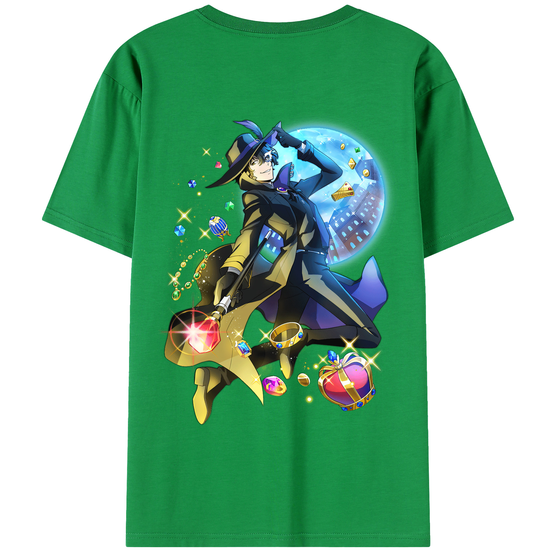 （画像用） 文豪ストレイドッグス Bungo Stray Dogs 綿100％ メンズ半袖Tシャツ（バックプリント） 通気性