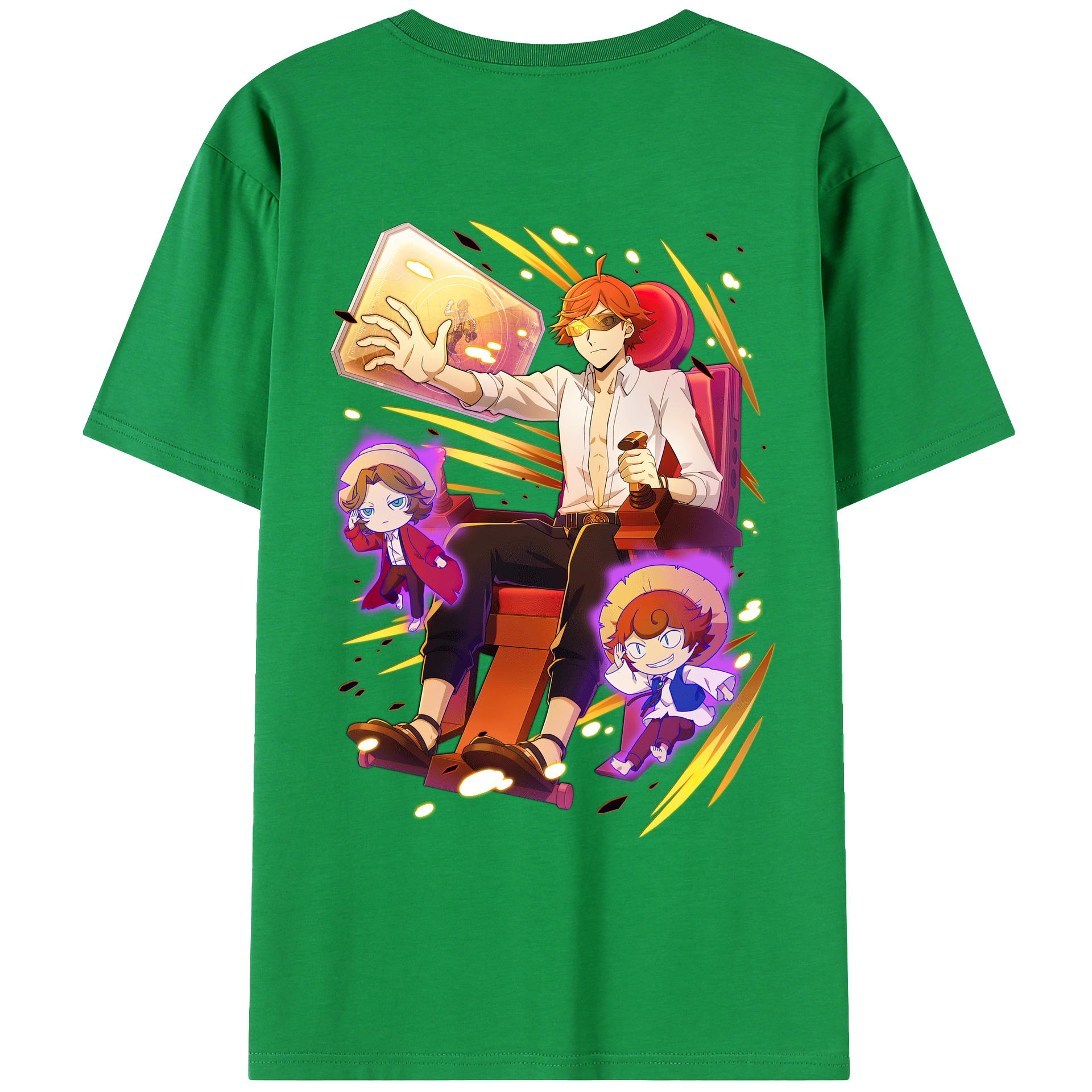 （画像用） 文豪ストレイドッグス Bungo Stray Dogs 綿100％ メンズ半袖Tシャツ（バックプリント） 通気性