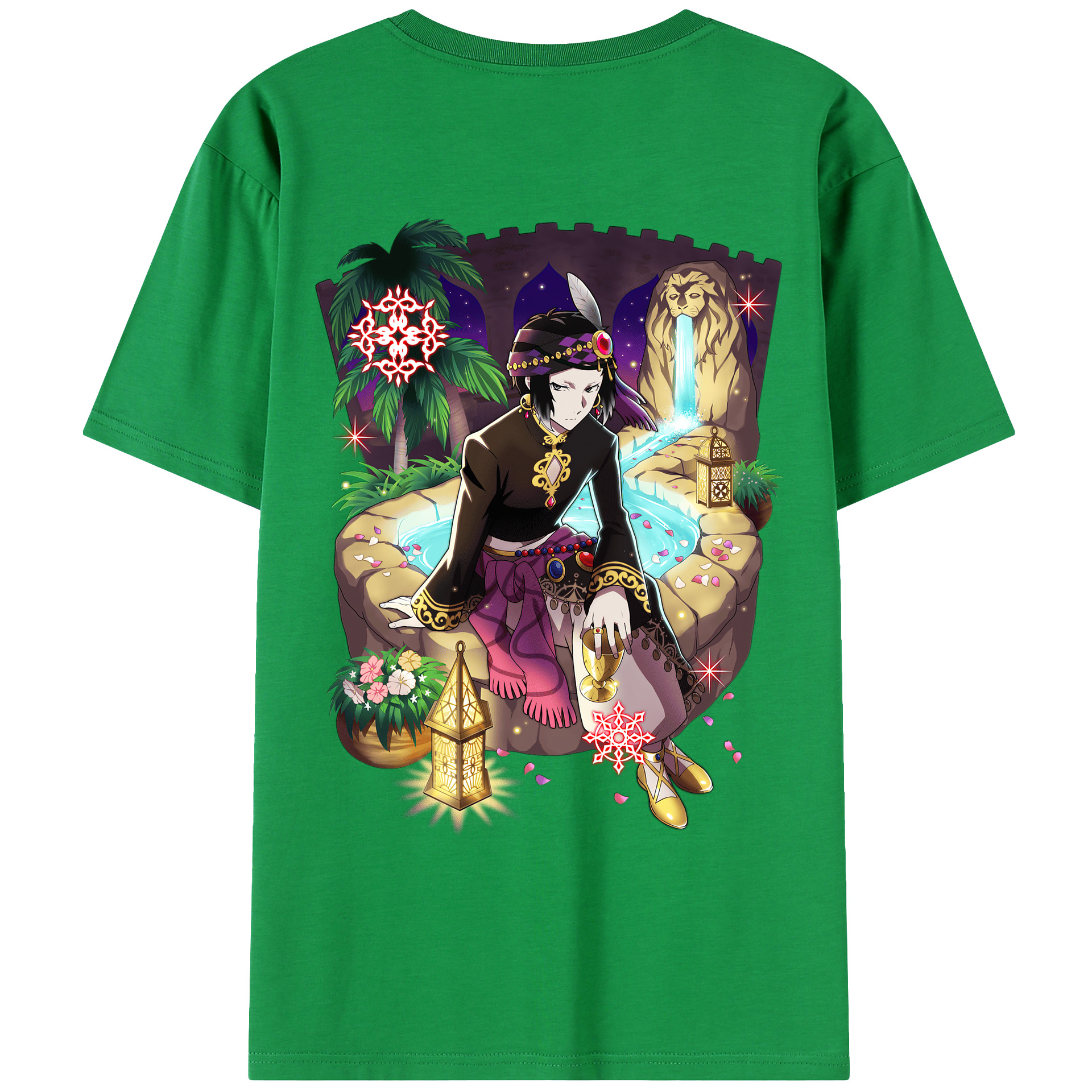 （画像用） 文豪ストレイドッグス Bungo Stray Dogs 綿100％ メンズ半袖Tシャツ（バックプリント） 通気性