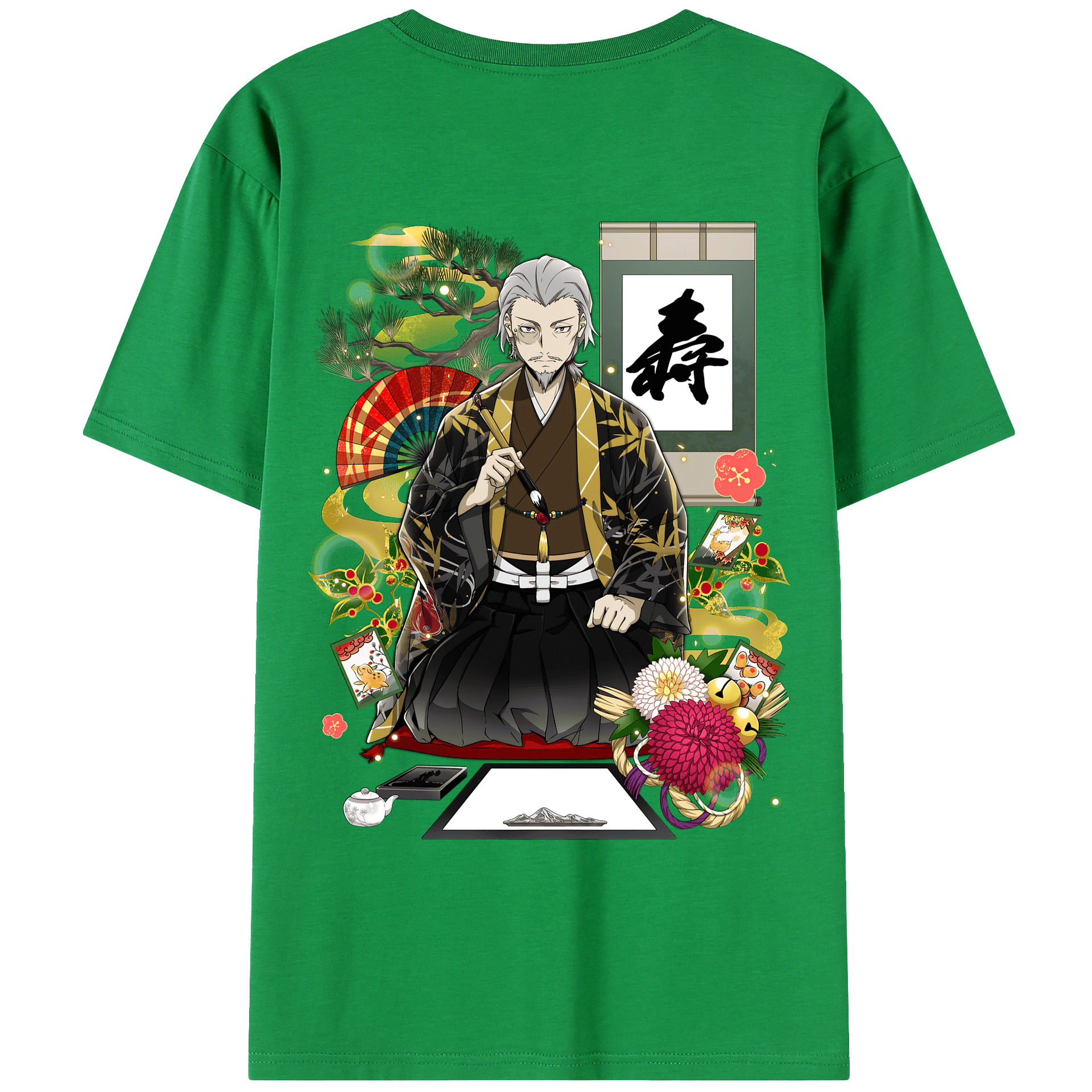 （画像用） 文豪ストレイドッグス Bungo Stray Dogs 綿100％ メンズ半袖Tシャツ（バックプリント） 通気性