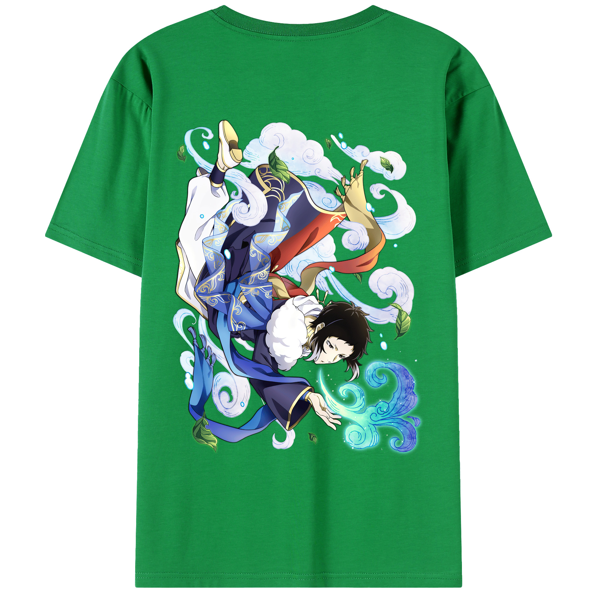 （画像用） 文豪ストレイドッグス Bungo Stray Dogs 綿100％ メンズ半袖Tシャツ（バックプリント） 通気性