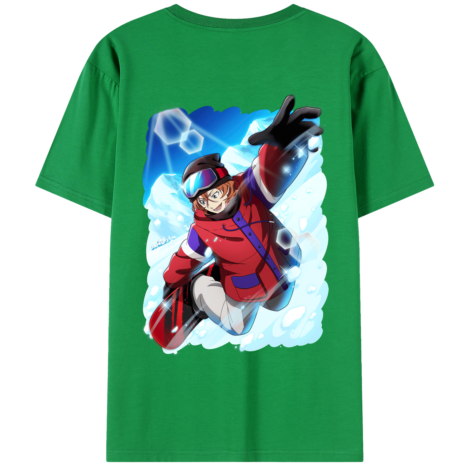 （画像用） 文豪ストレイドッグス Bungo Stray Dogs 綿100％ メンズ半袖Tシャツ（バックプリント） 通気性