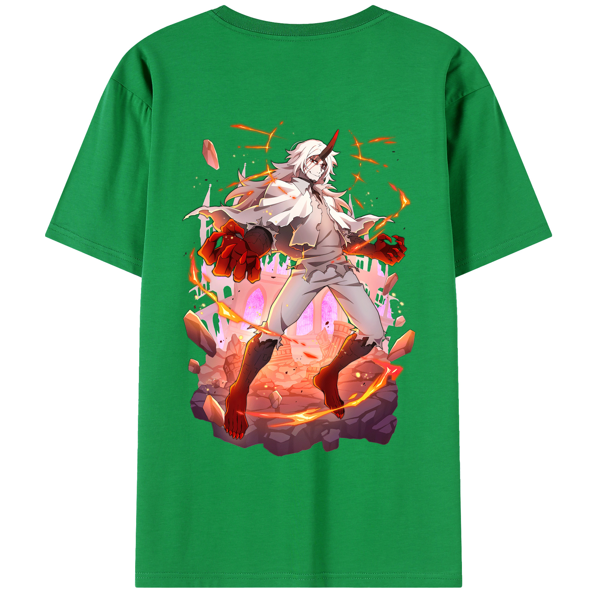 （画像用） 文豪ストレイドッグス Bungo Stray Dogs 綿100％ メンズ半袖Tシャツ（バックプリント） 通気性