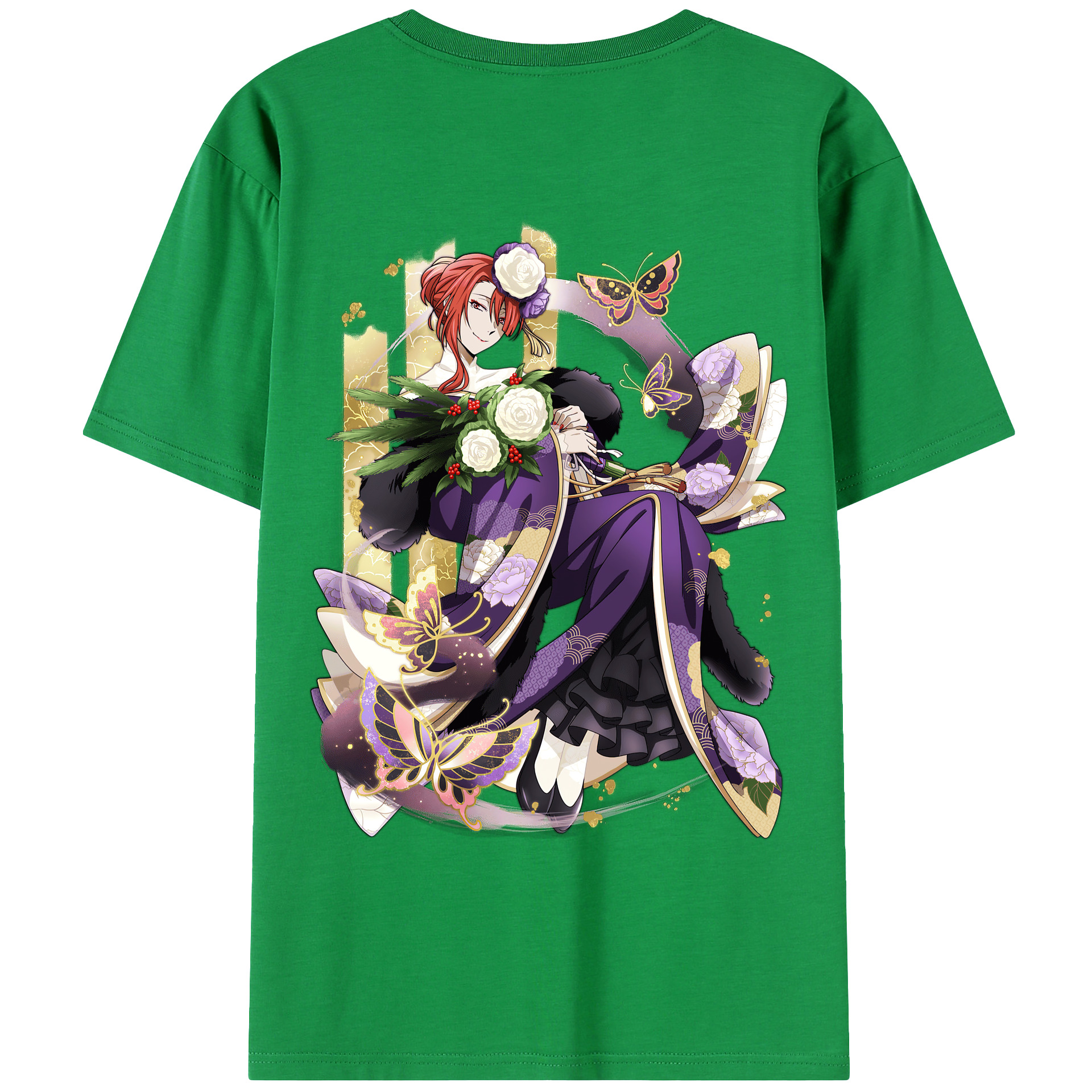 （画像用） 文豪ストレイドッグス Bungo Stray Dogs 綿100％ メンズ半袖Tシャツ（バックプリント） 通気性