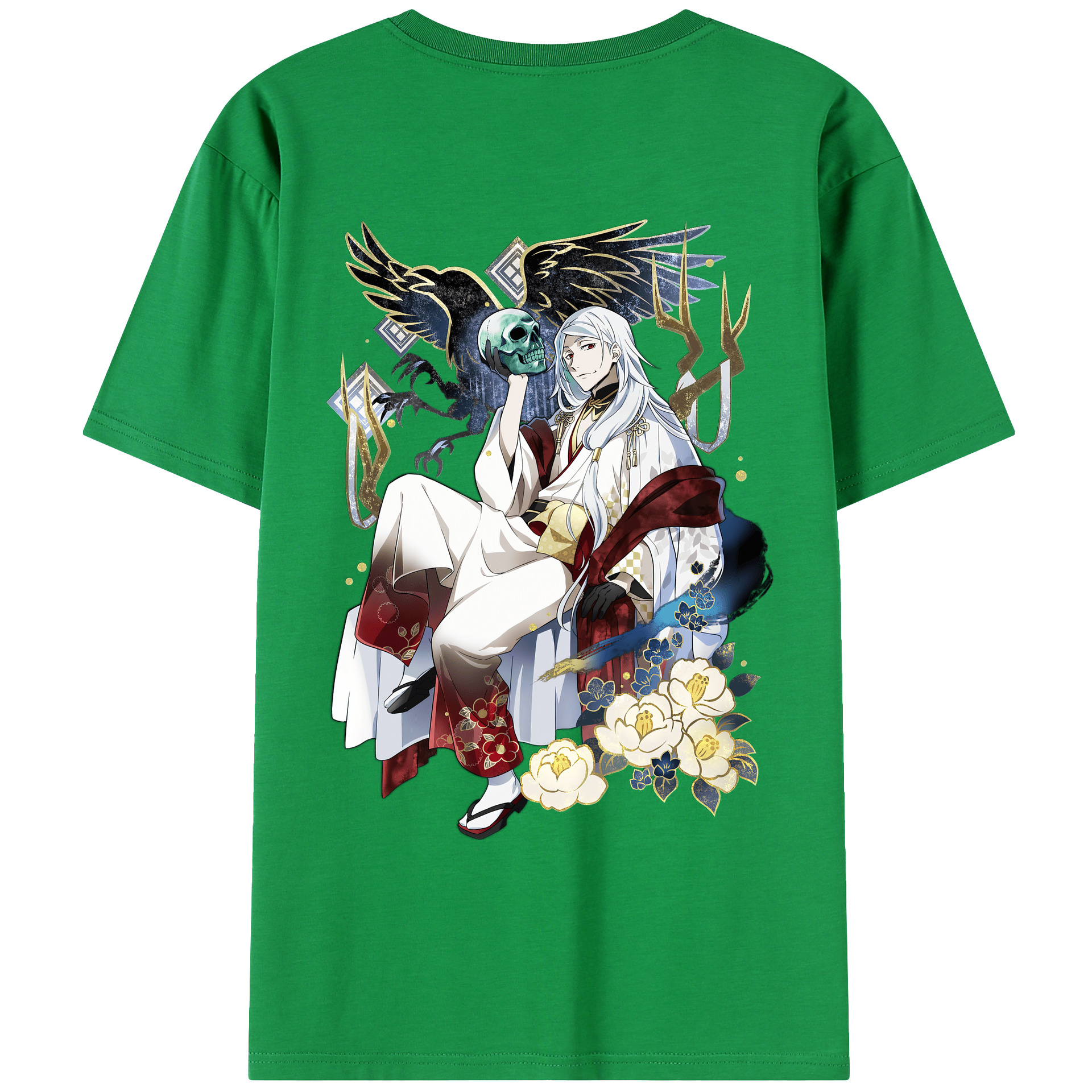 （画像用） 文豪ストレイドッグス Bungo Stray Dogs 綿100％ メンズ半袖Tシャツ（バックプリント） 通気性