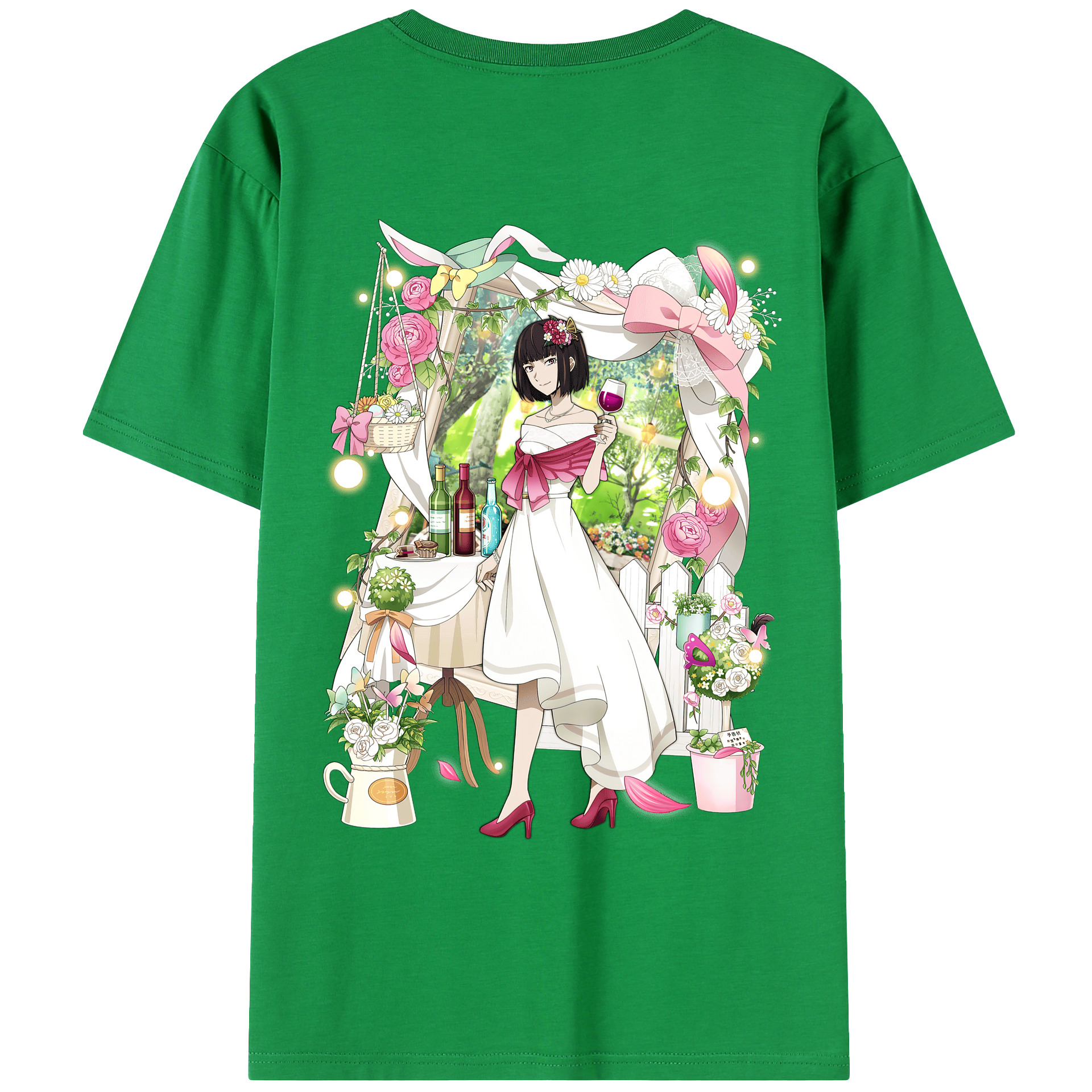 （画像用） 文豪ストレイドッグス Bungo Stray Dogs 綿100％ メンズ半袖Tシャツ（バックプリント） 通気性