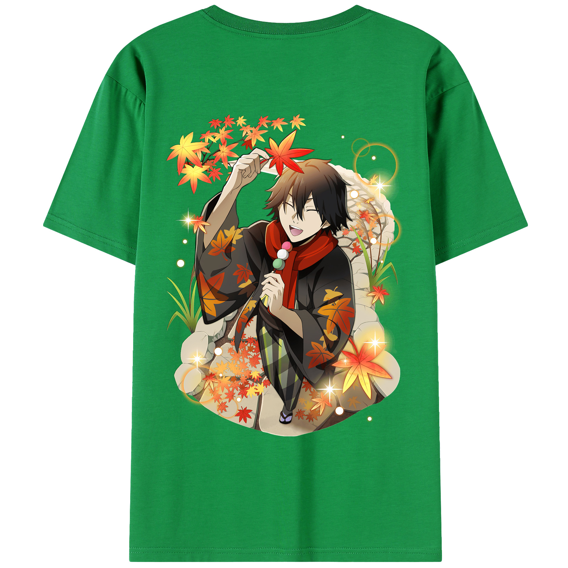 （画像用） 文豪ストレイドッグス Bungo Stray Dogs 綿100％ メンズ半袖Tシャツ（バックプリント） 通気性