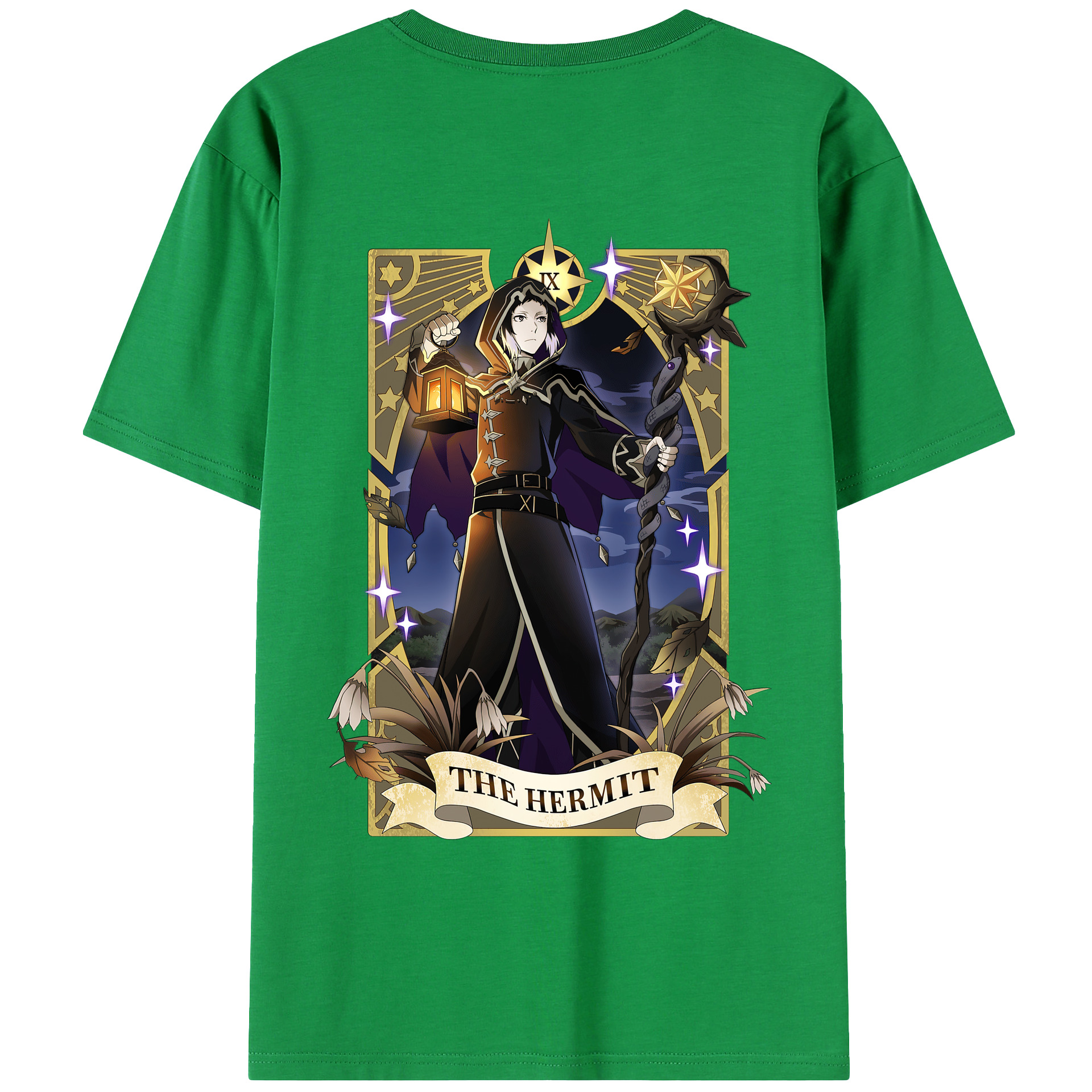 （画像用） 文豪ストレイドッグス Bungo Stray Dogs 綿100％ メンズ半袖Tシャツ（バックプリント） 通気性