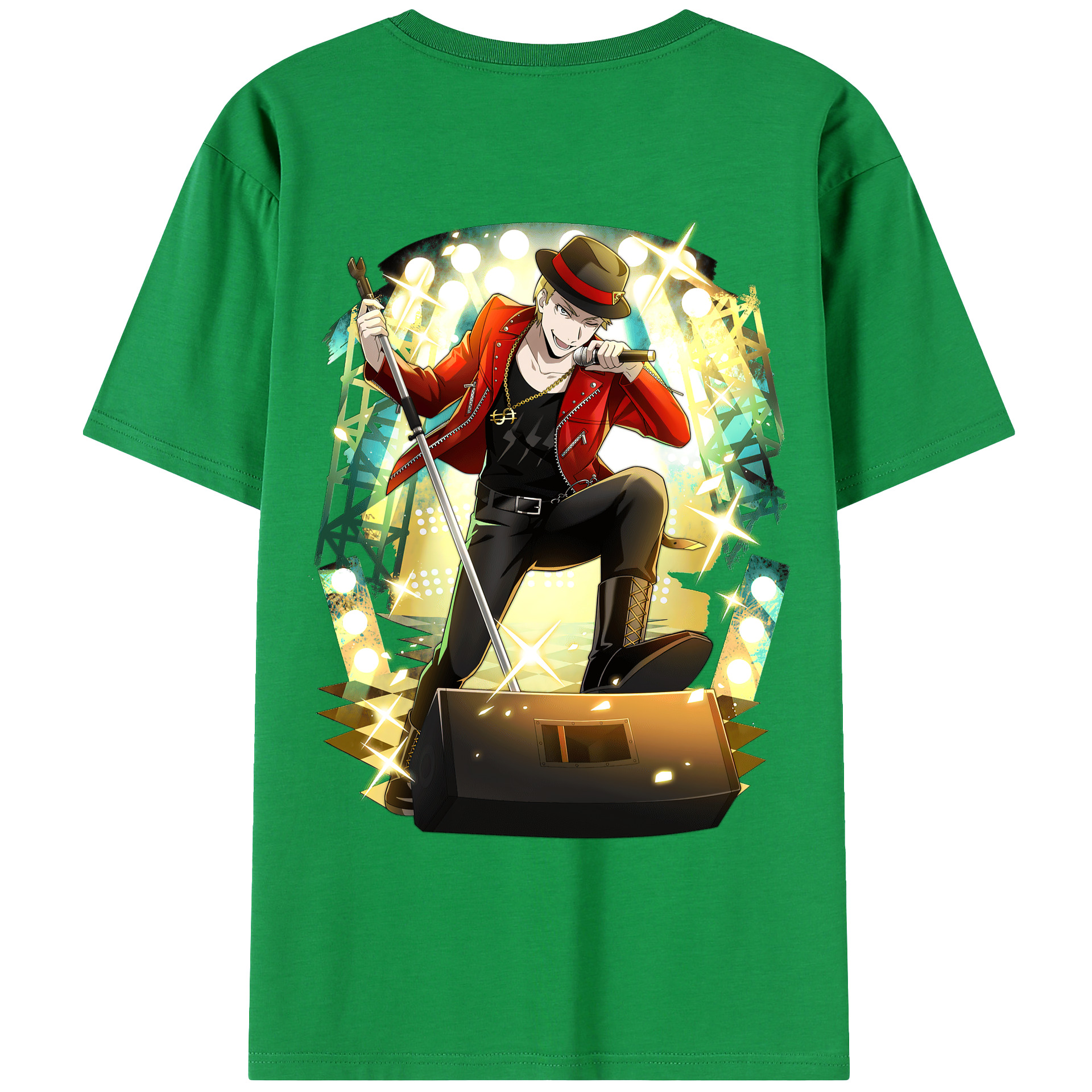 （画像用） 文豪ストレイドッグス Bungo Stray Dogs 綿100％ メンズ半袖Tシャツ（バックプリント） 通気性