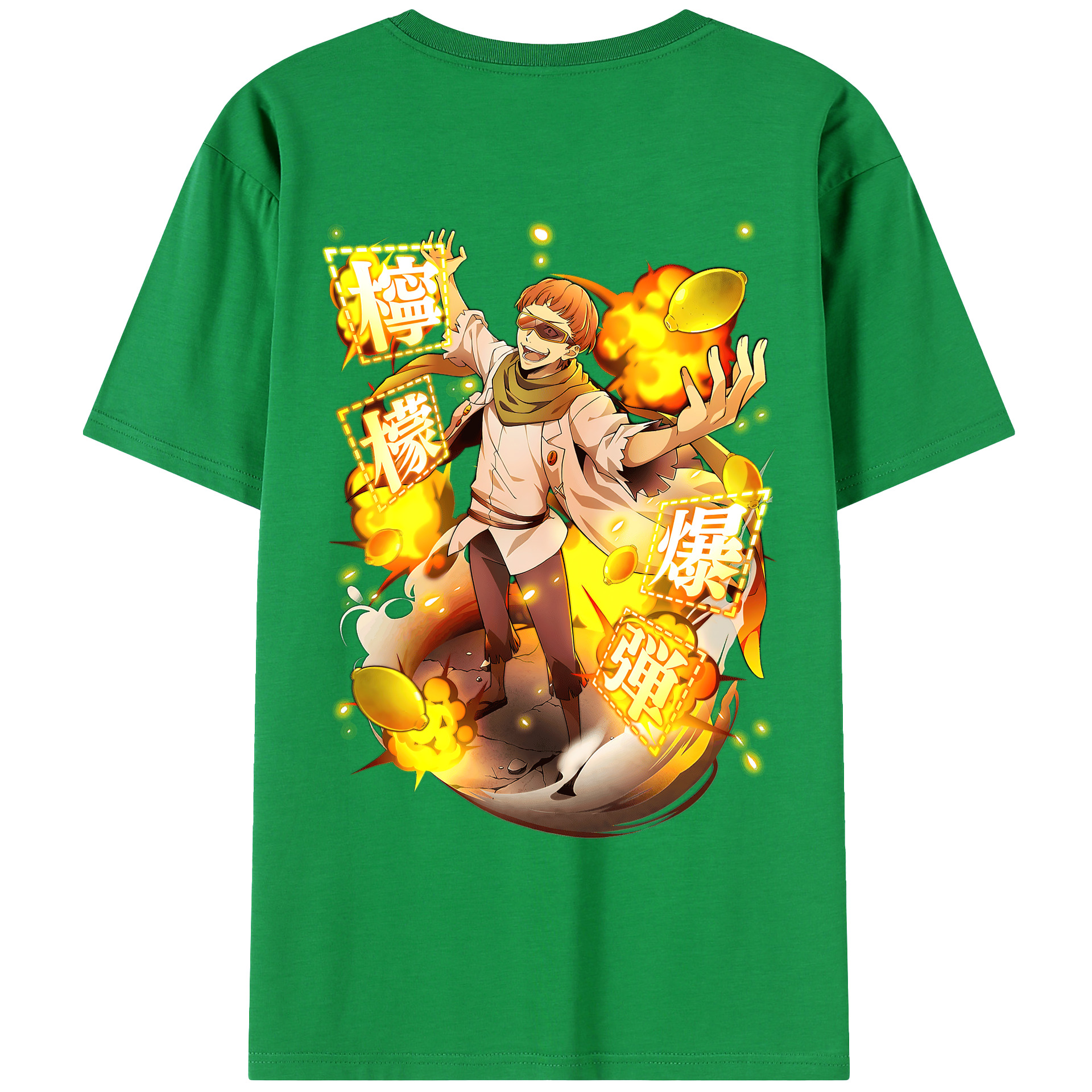 （画像用） 文豪ストレイドッグス Bungo Stray Dogs 綿100％ メンズ半袖Tシャツ（バックプリント） 通気性