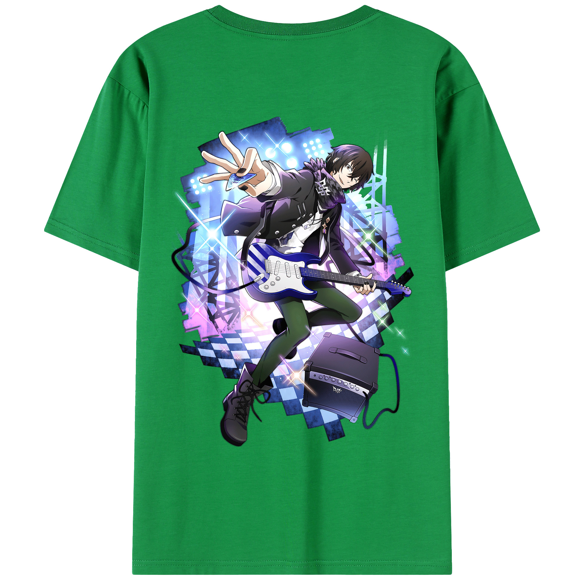 （画像用） 文豪ストレイドッグス Bungo Stray Dogs 綿100％ メンズ半袖Tシャツ（バックプリント） 通気性