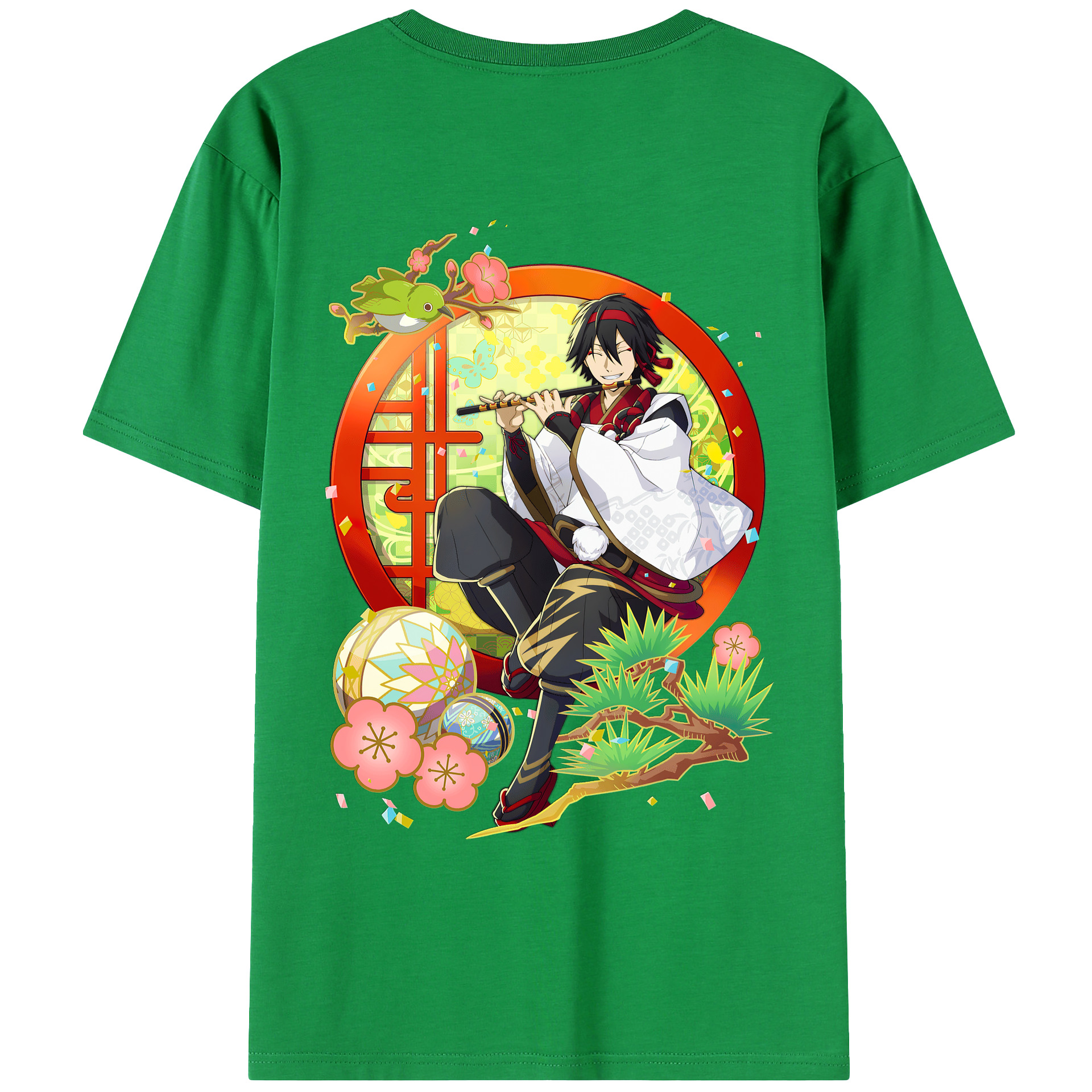 （画像用） 文豪ストレイドッグス Bungo Stray Dogs 綿100％ メンズ半袖Tシャツ（バックプリント） 通気性