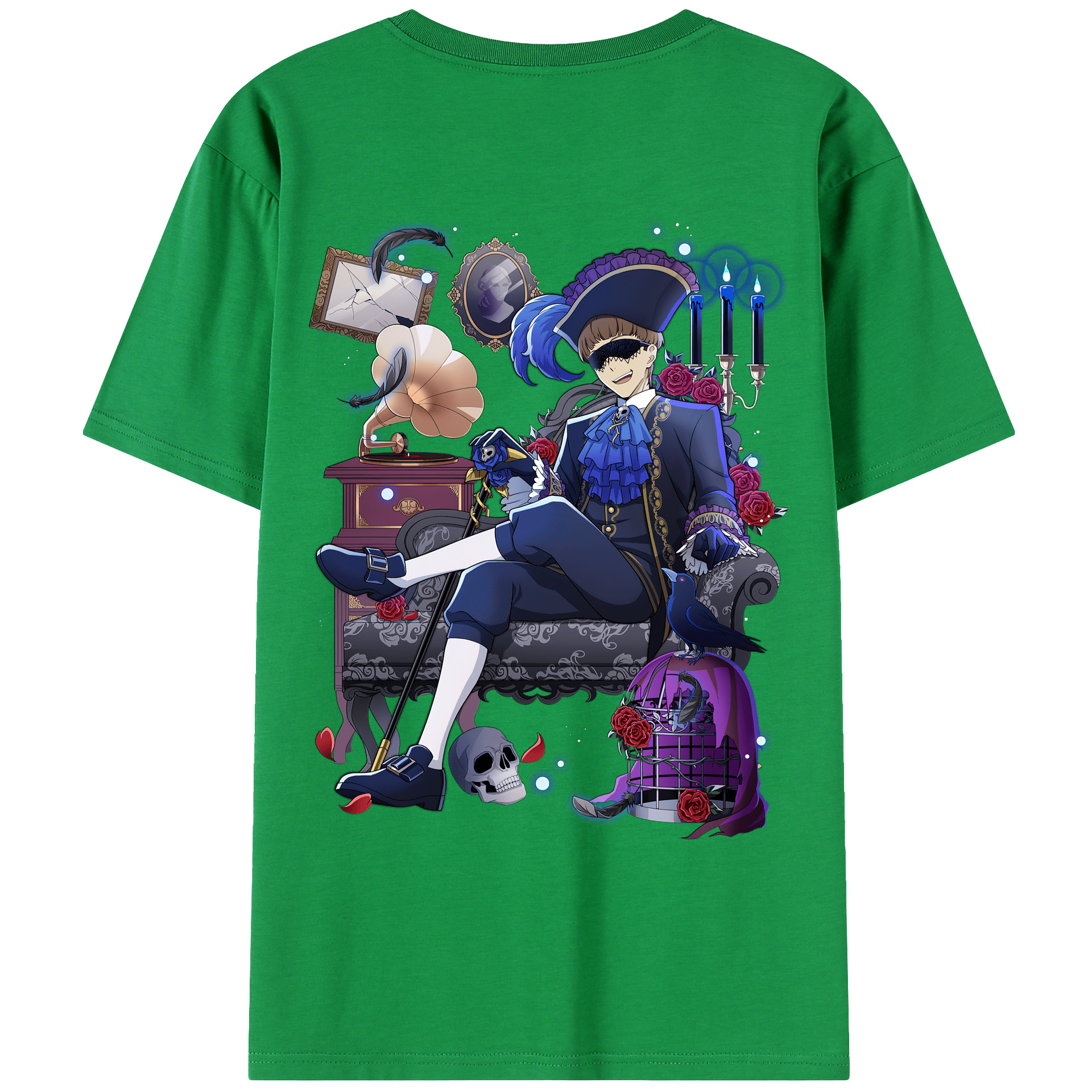 （画像用） 文豪ストレイドッグス Bungo Stray Dogs 綿100％ メンズ半袖Tシャツ（バックプリント） 通気性