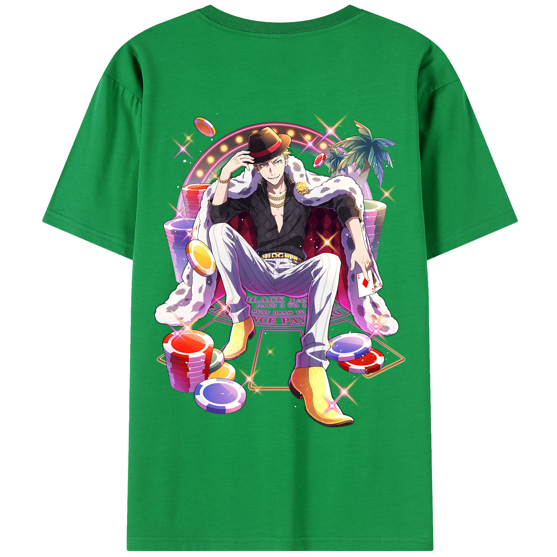 （画像用） 文豪ストレイドッグス Bungo Stray Dogs 綿100％ メンズ半袖Tシャツ（バックプリント） 通気性