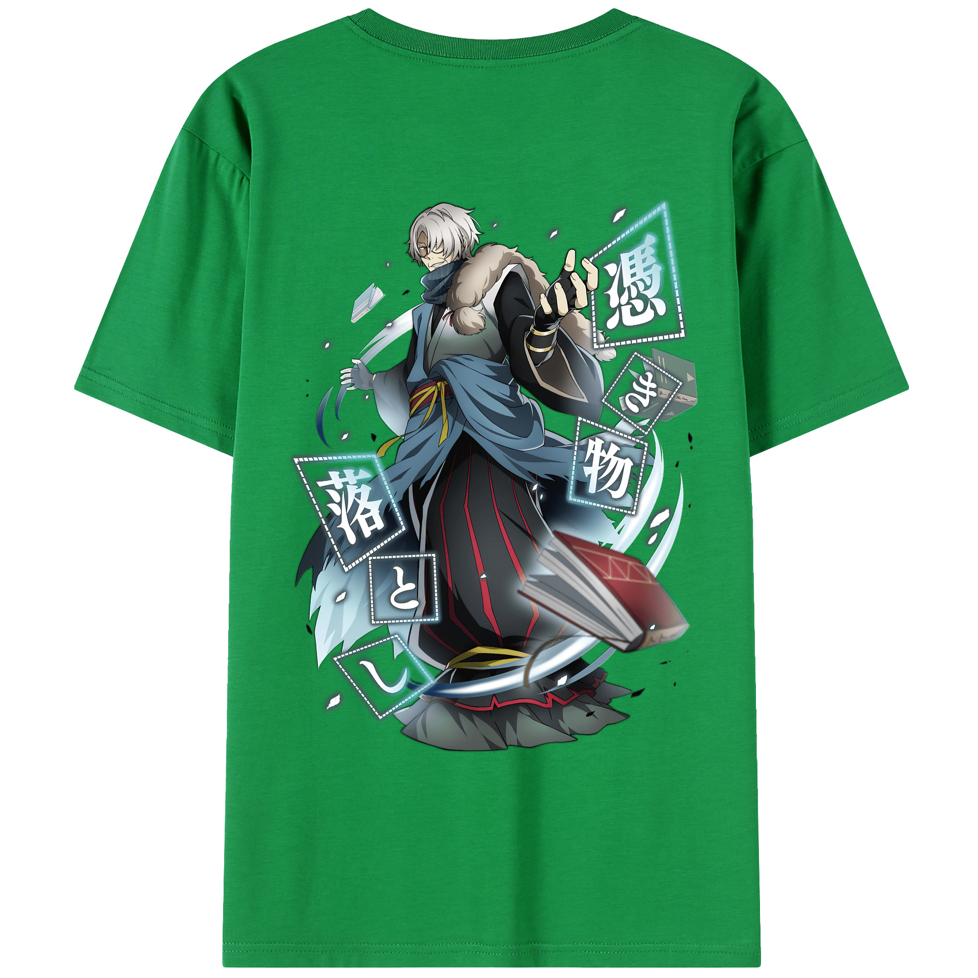 （画像用） 文豪ストレイドッグス Bungo Stray Dogs 綿100％ メンズ半袖Tシャツ（バックプリント） 通気性